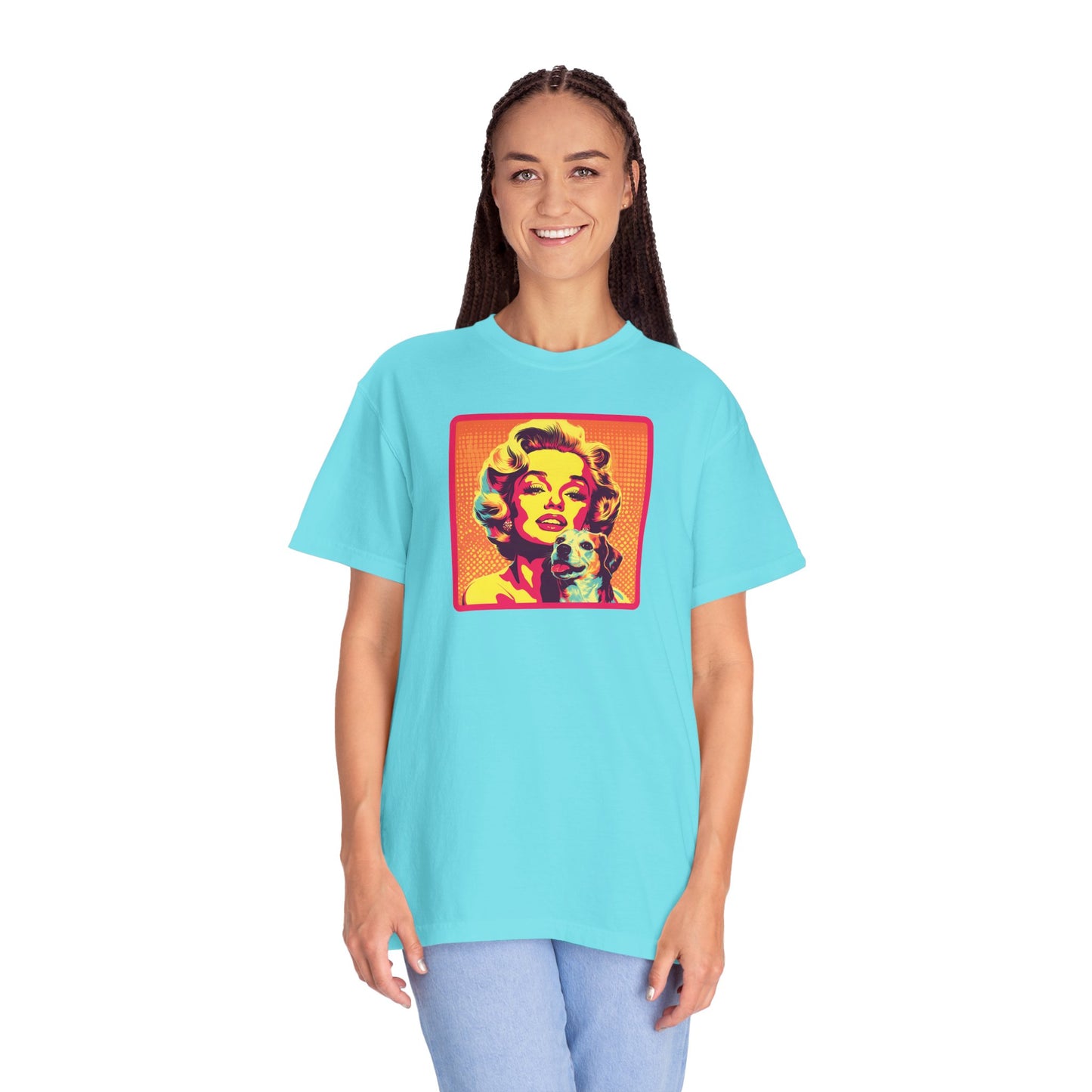 Vintage Dog Mom T-shirt - Unisex Garment-Dyed Tee for Dog Lovers