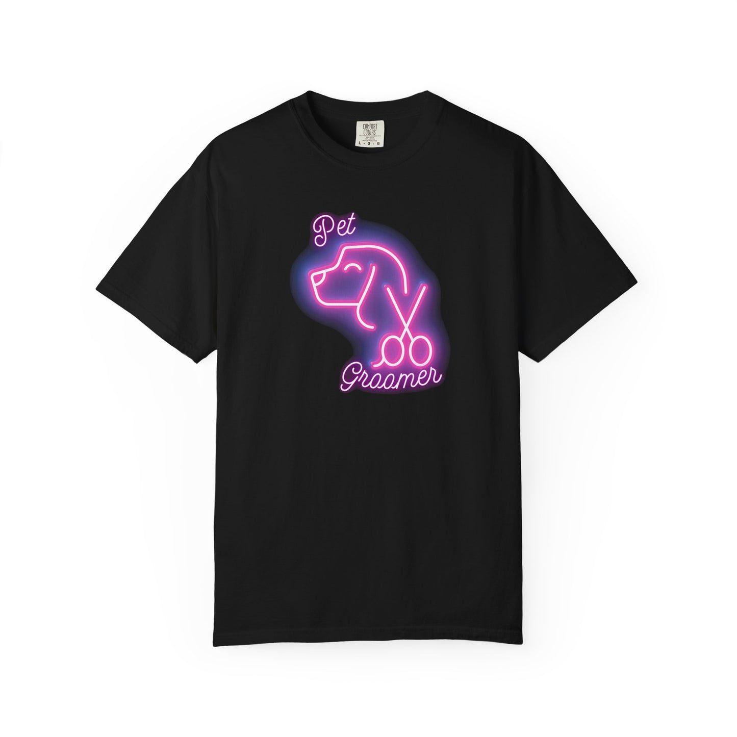 Pet Groomer Pink Neon T-Shirt - Stylish Tee for Dog Lovers
