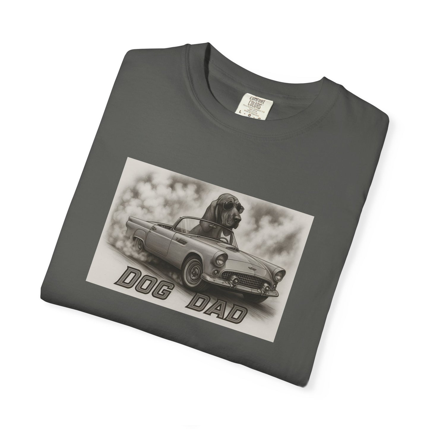 Dog Dad - Bloodhound - Cool Dogs in Cool Cars T-Shirt Collection | Funny Dog Lover Apparel for Men