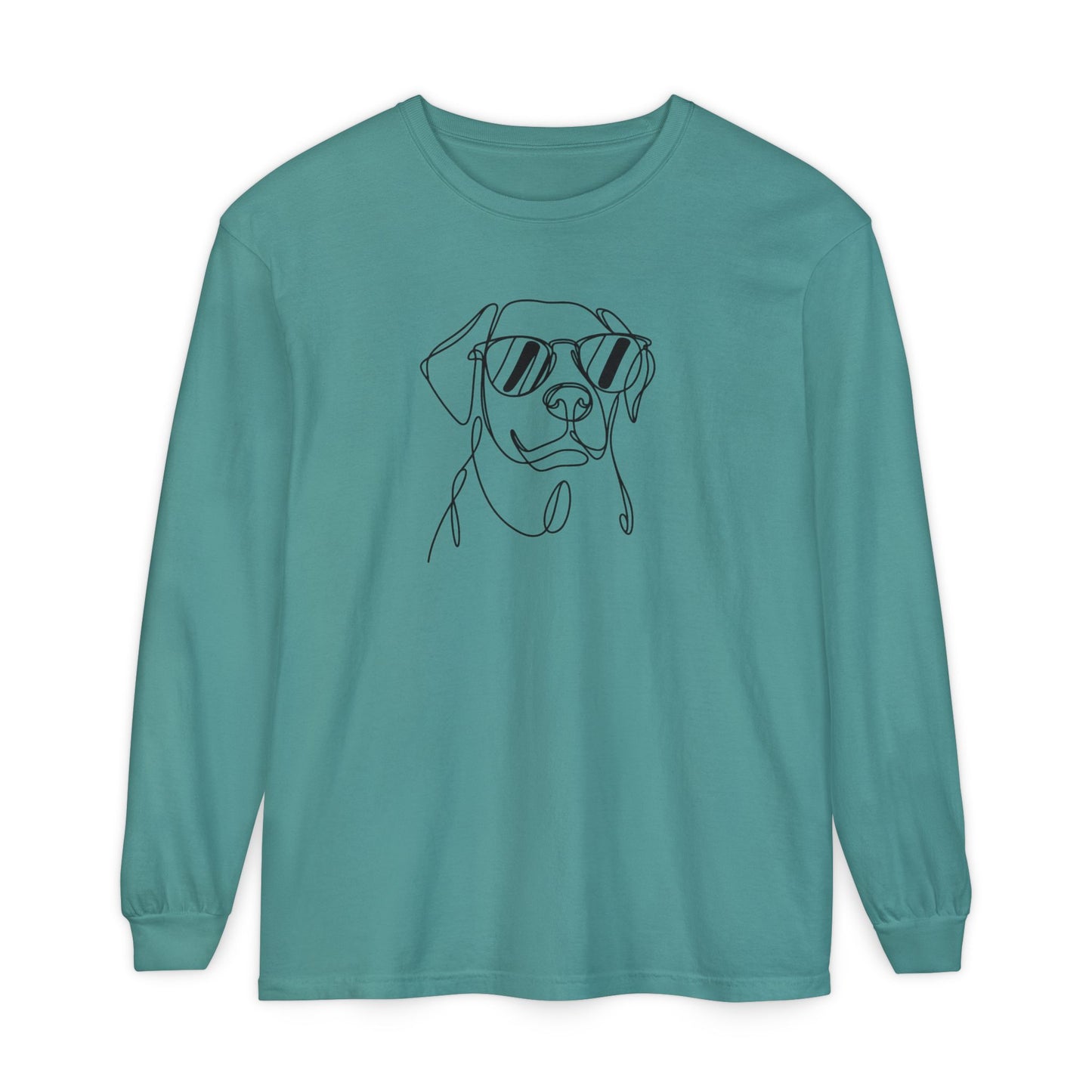 Cool Dog Long Sleeve T-Shirt | Unisex Garment-Dyed Tee