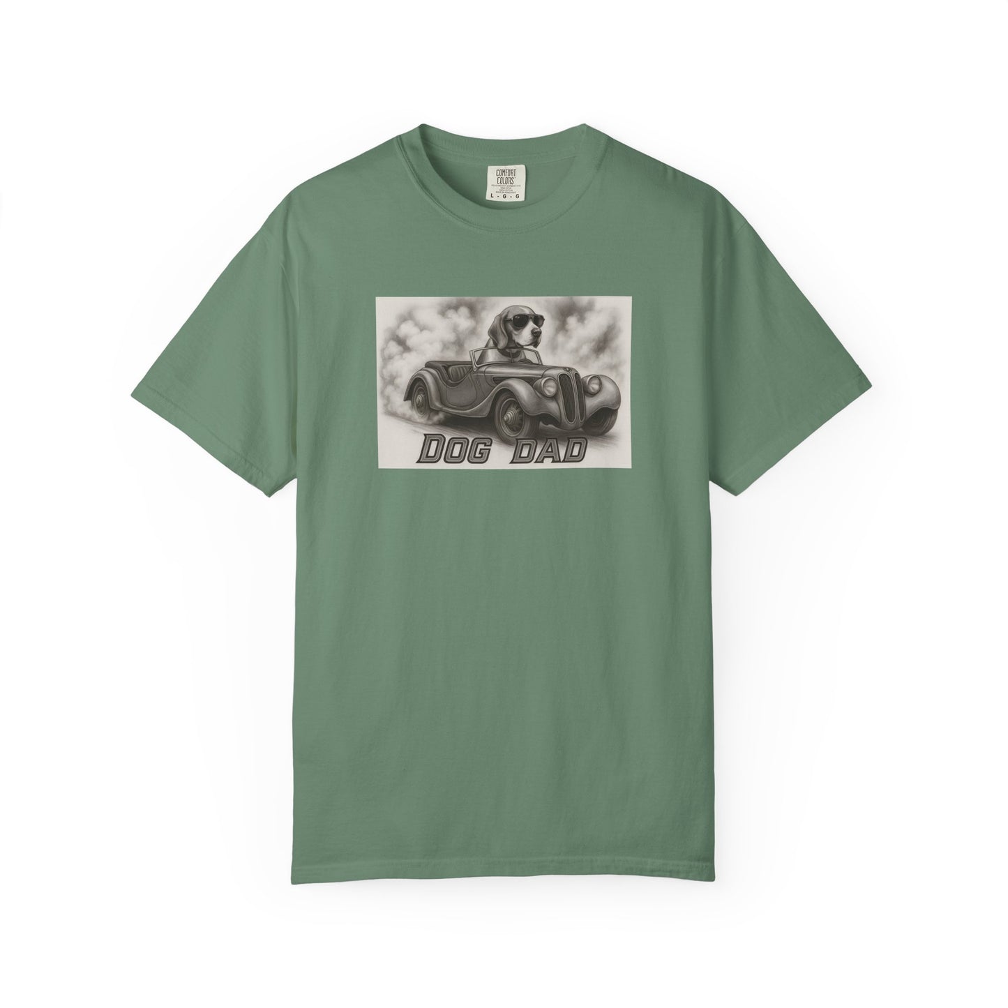 Dog Dad- Beagle - Cool Dogs in Cool Cars T-Shirt Collection | Funny Dog Lover Apparel for Men