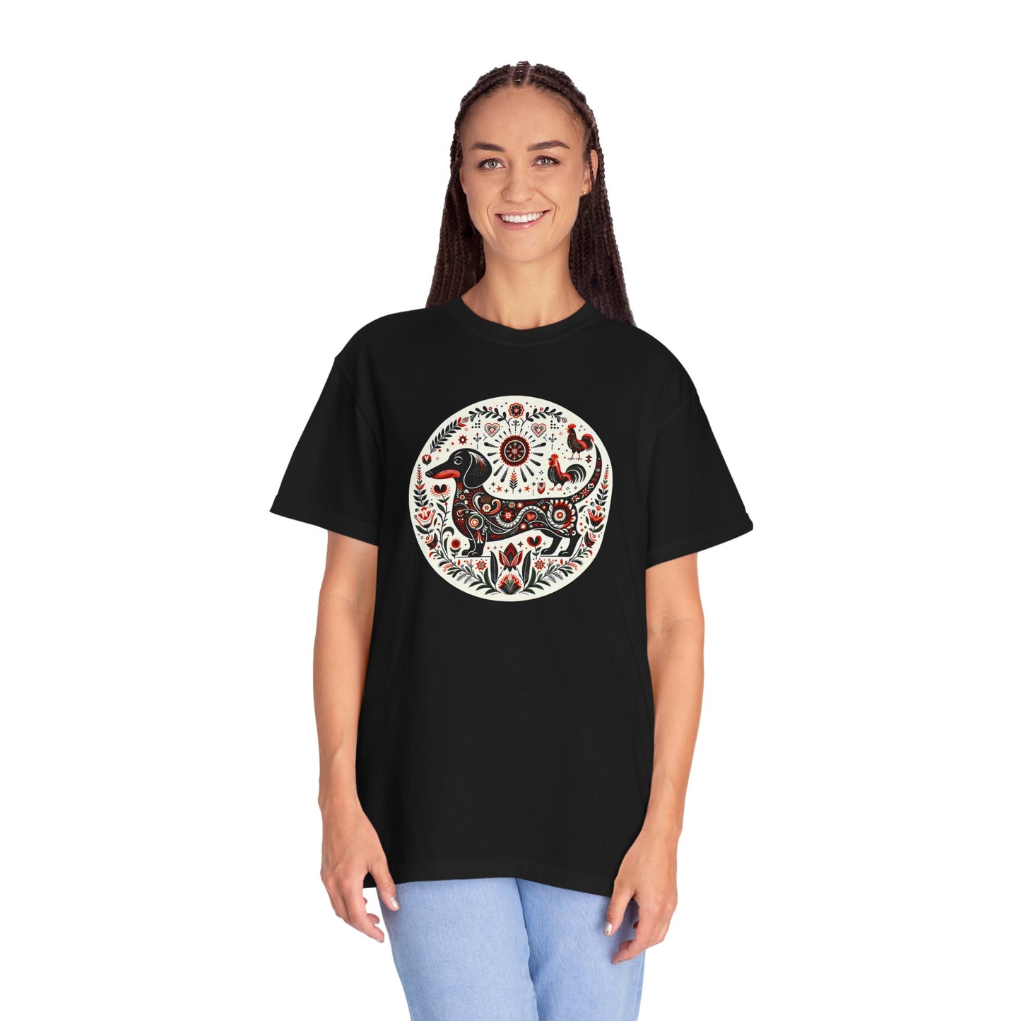 Artistic Animal Print T-Shirt - Unisex Garment-Dyed Tee for Nature Lovers, Festivals, Boho Style, Gift Idea, Everyday Wear