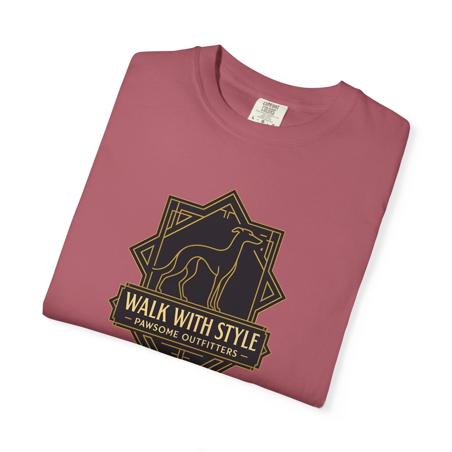 Stylish Unisex Tee - Walk with Style Graphic Shirt, Casual Wear, Gift for Dog Lovers, Relaxed Fit, Everyday Comfort