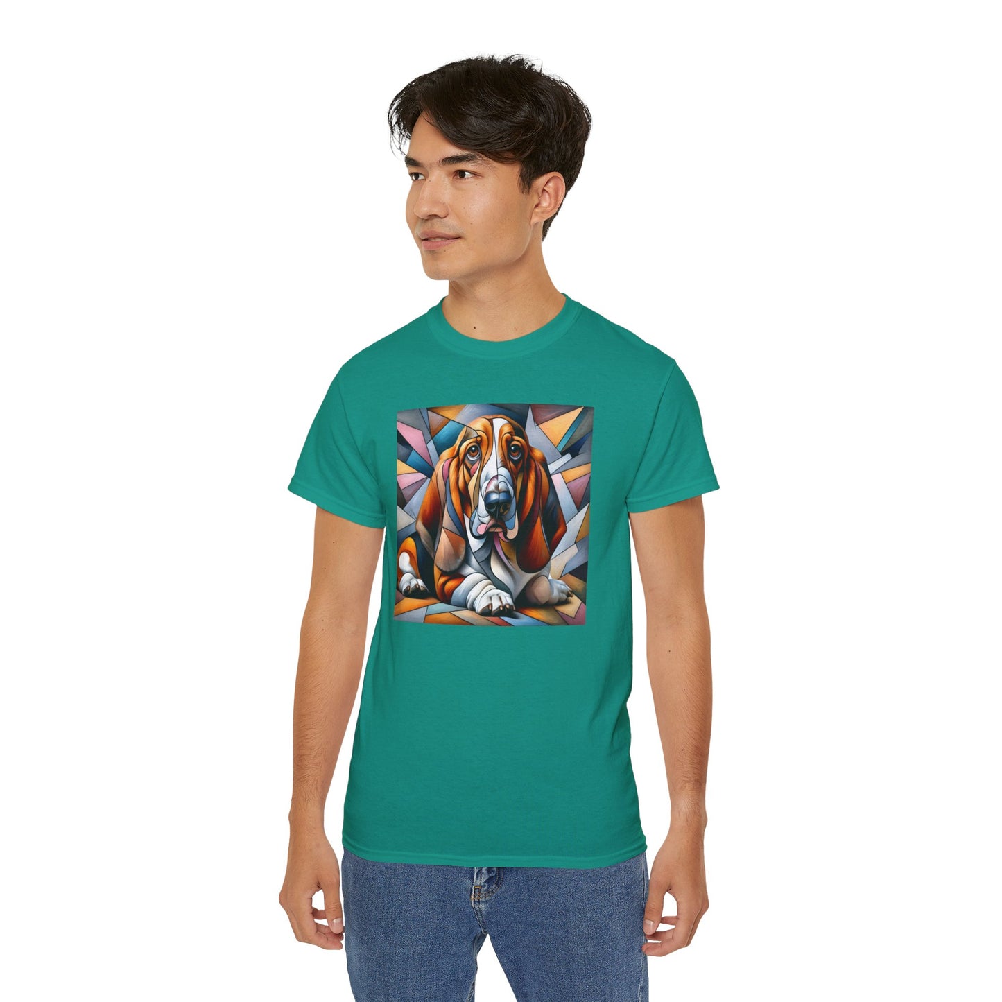 “Melancholy Muse – Petcasso Basset Hound Tee” - Perfect Gift for Dog Lovers
