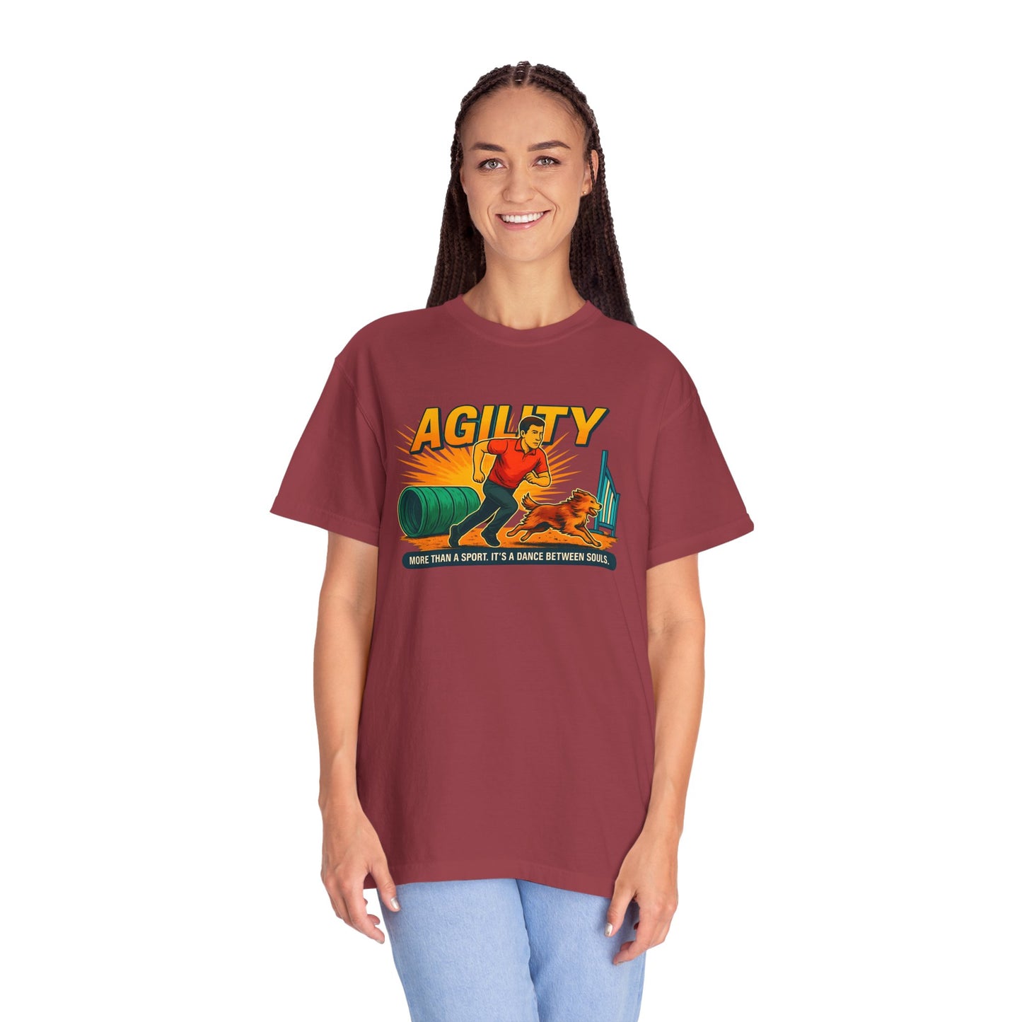 Agility Unisex Garment-Dyed T-Shirt - More Than a Sport, It's a Dance Between Souls