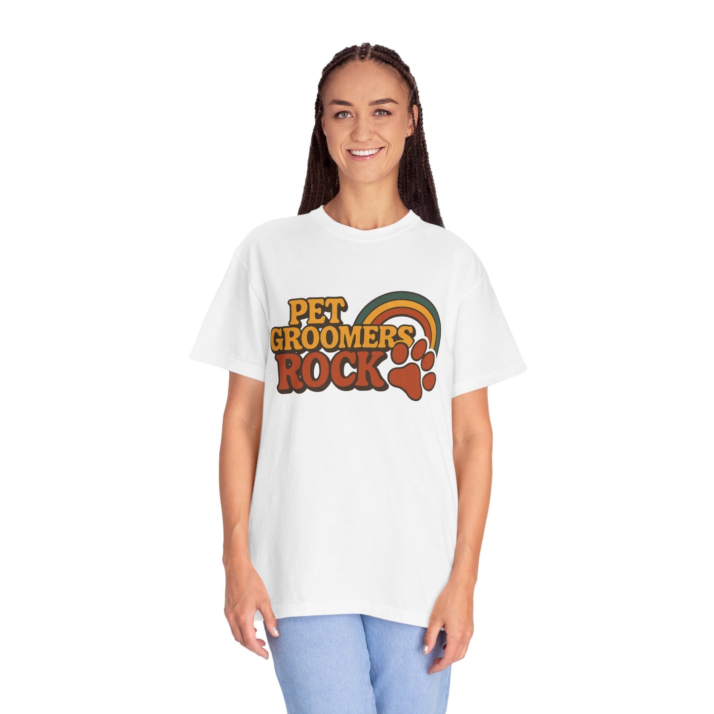 Pet Groomers Rock Unisex Garment-Dyed T-Shirt - Fun & Stylish Tee for Animal Lovers