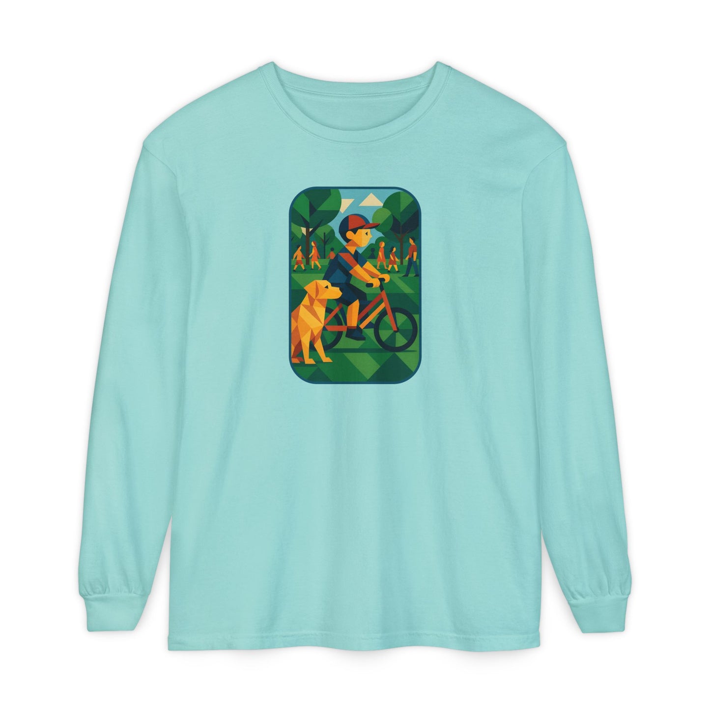 Park Walk Adventure T-Shirt, Eco-Friendly Tee, Dog Lover Apparel, Nature Print Shirt, Perfect for Outdoor Activities