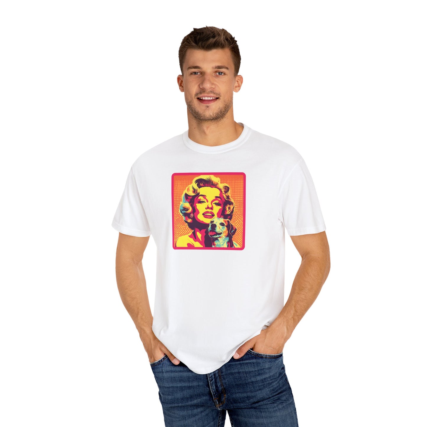 Vintage Dog Mom T-shirt - Unisex Garment-Dyed Tee for Dog Lovers
