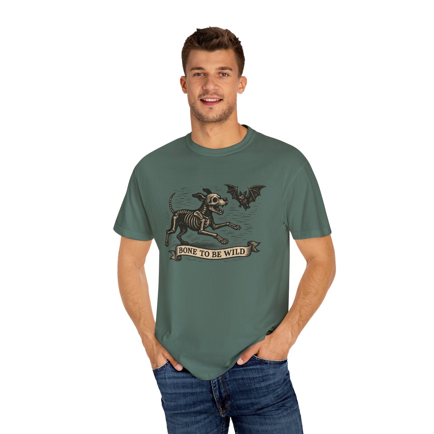 Bone To Be Wild Dog T-Shirt, Unisex Pet Lover Shirt, Halloween Tee, Funny Dog Apparel, Gift for Animal Lovers