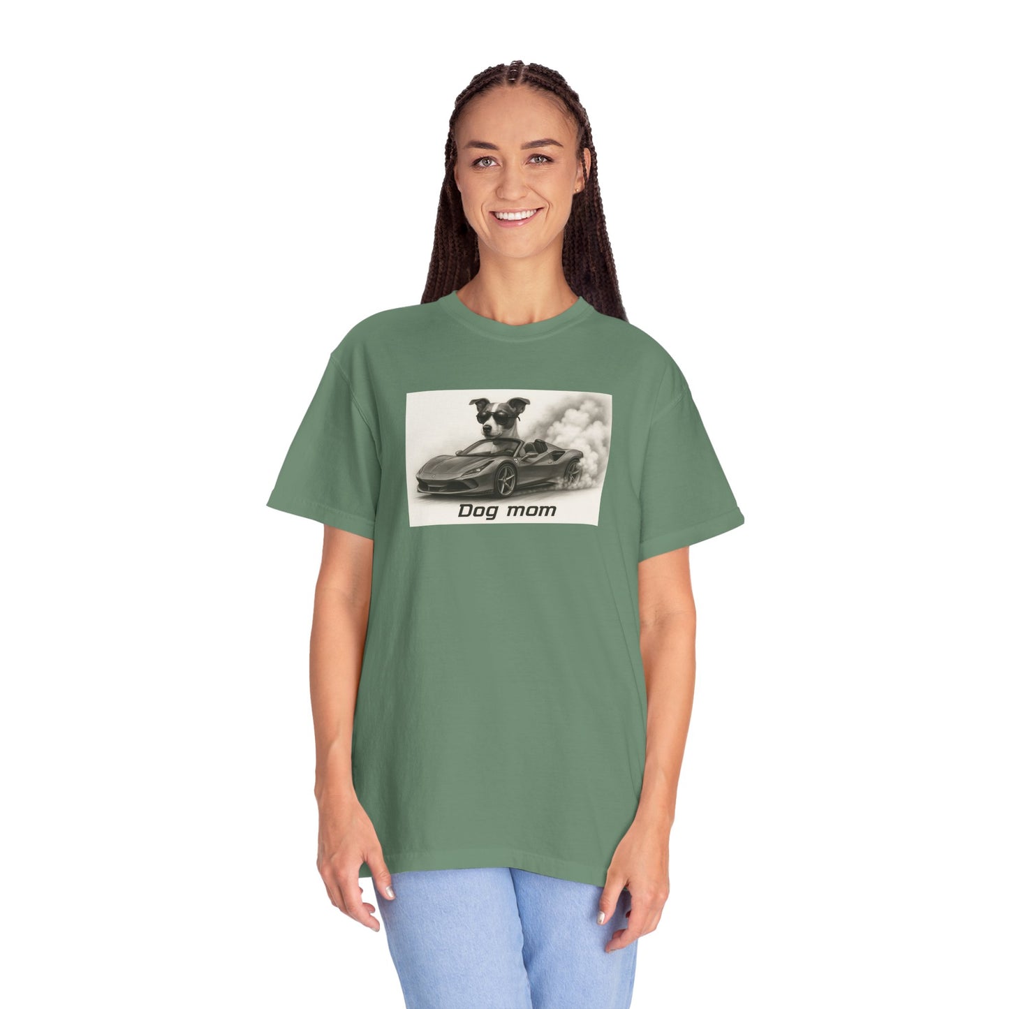 Dog Mom - Jack Russell Terrier - “Cool Dogs in Cool Cars” T-Shirt Collection