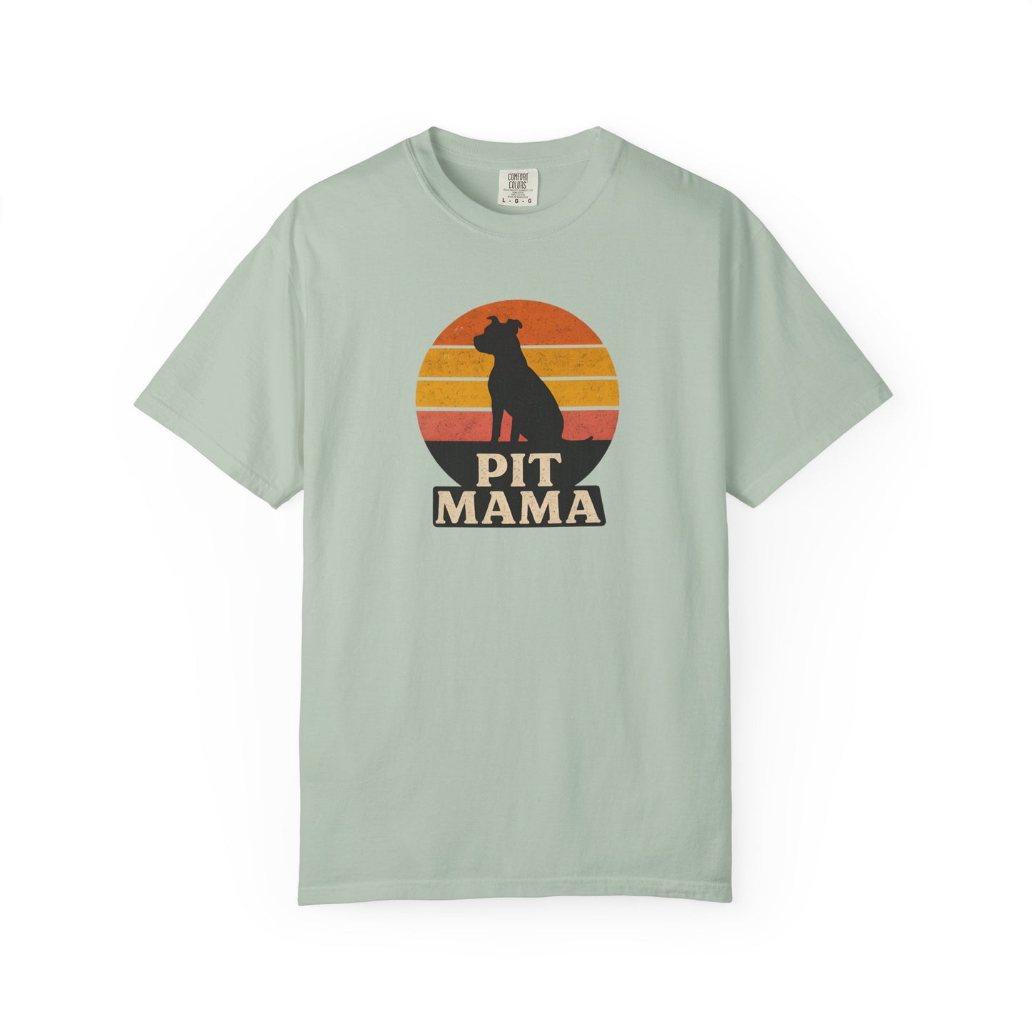 PIT MAMA Unisex Garment-Dyed T-Shirt, Dog Lover Gift, Pet Mom Apparel, Casual Tee, Perfect for Everyday Wear