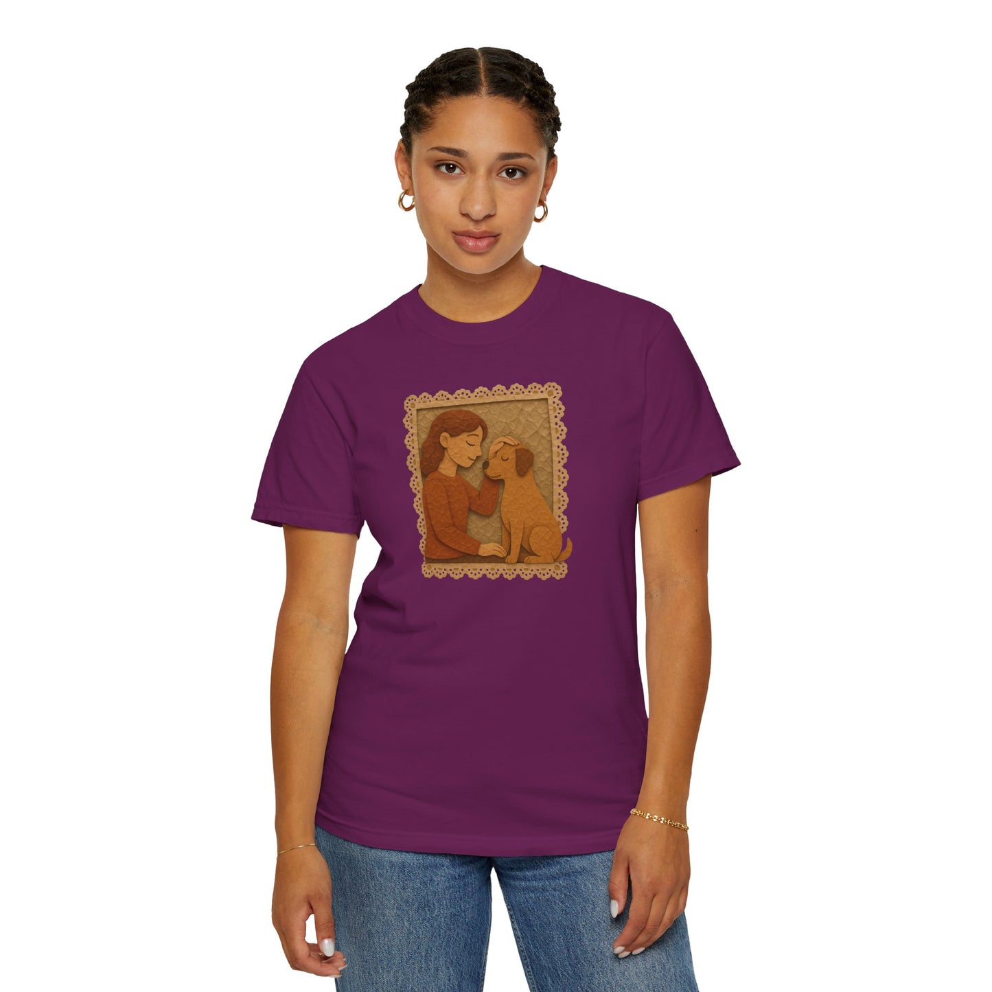 Dog Mom T-shirt - Unisex Garment-Dyed Tee for Dog Lovers