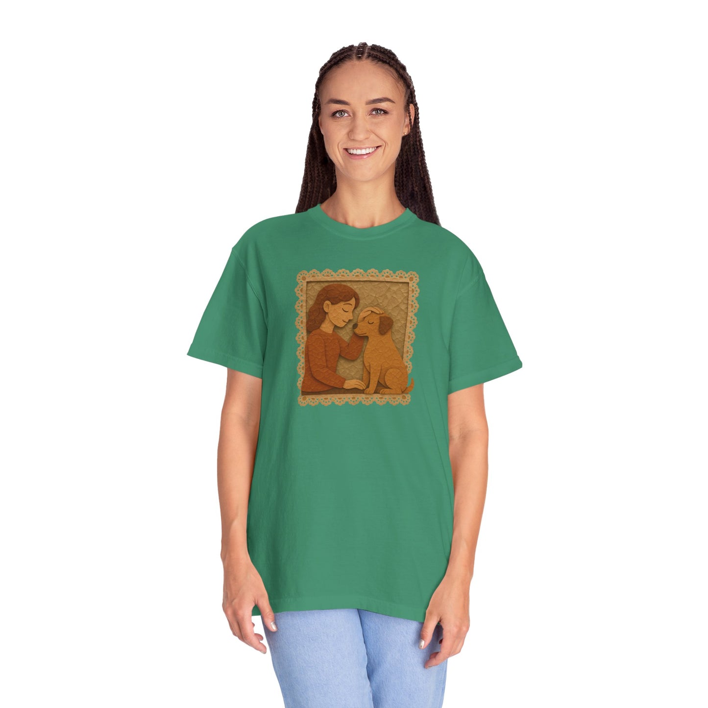 Dog Mom T-shirt - Unisex Garment-Dyed Tee for Dog Lovers