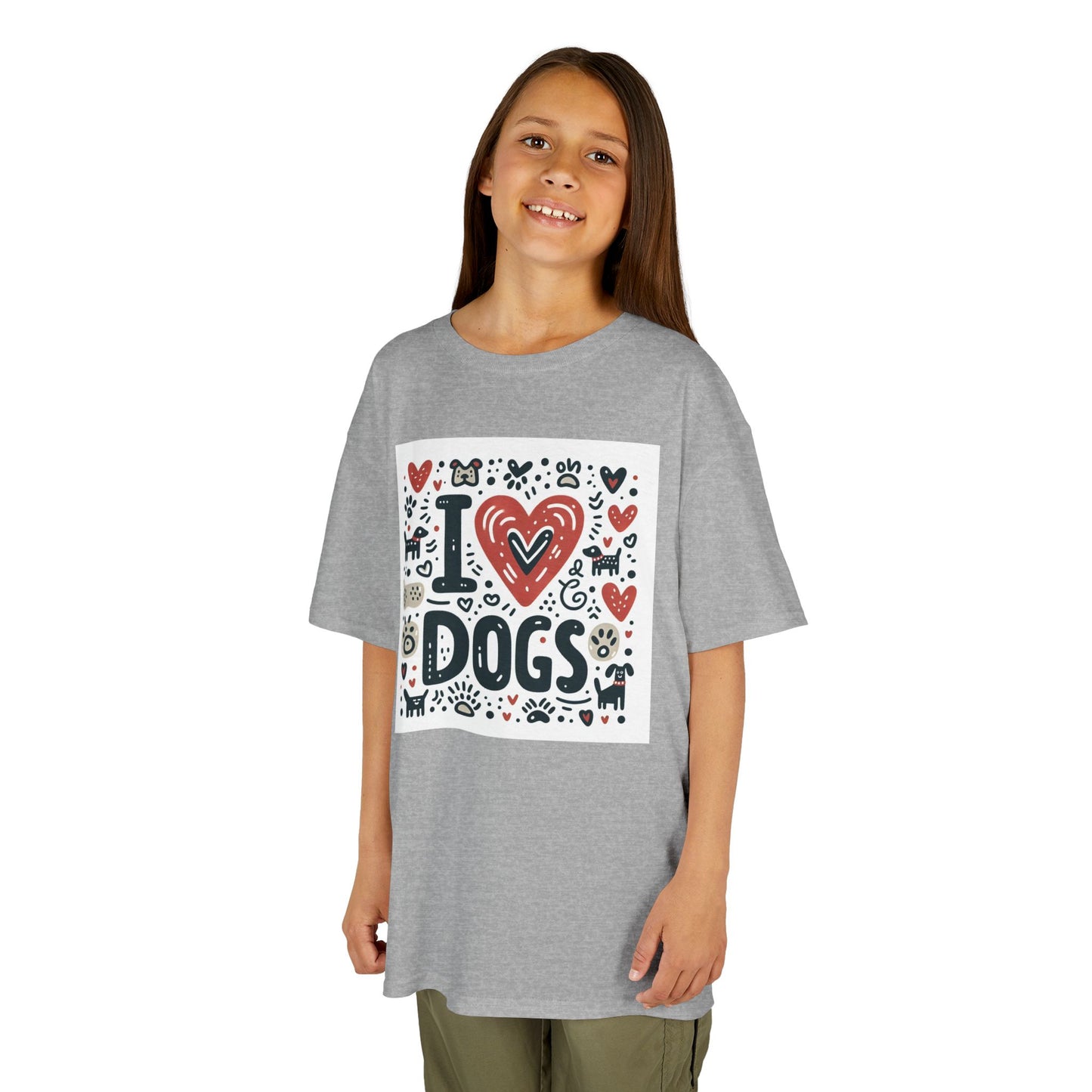 Kids Tee - Kids Love Dogs Design