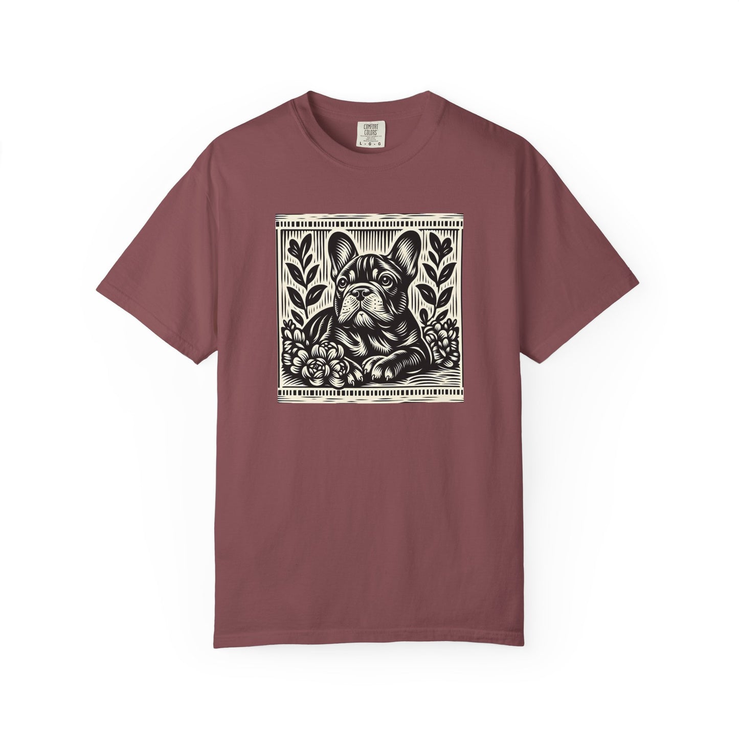 French Bulldog Vintage Graphic T-Shirt - Unisex Garment-Dyed Tee