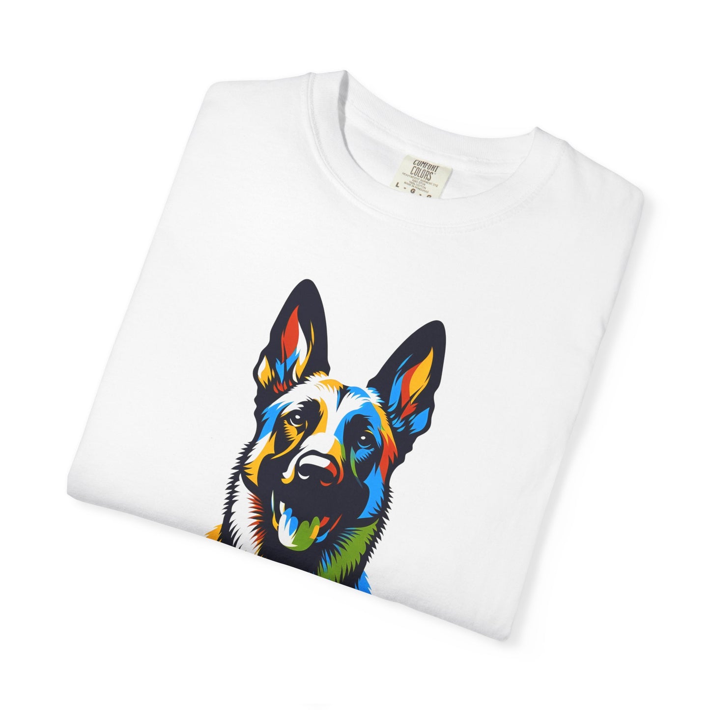 Colorful Belgium Malinois Art Unisex T-Shirt - Perfect for Pet Lovers