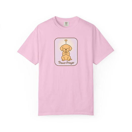 Prayerful Paws Unisex T-Shirt, Dog Lover Gift, Cute Pet Tee, Animal Prayer Shirt, Casual Animal Tees, Gift for Dog Owners