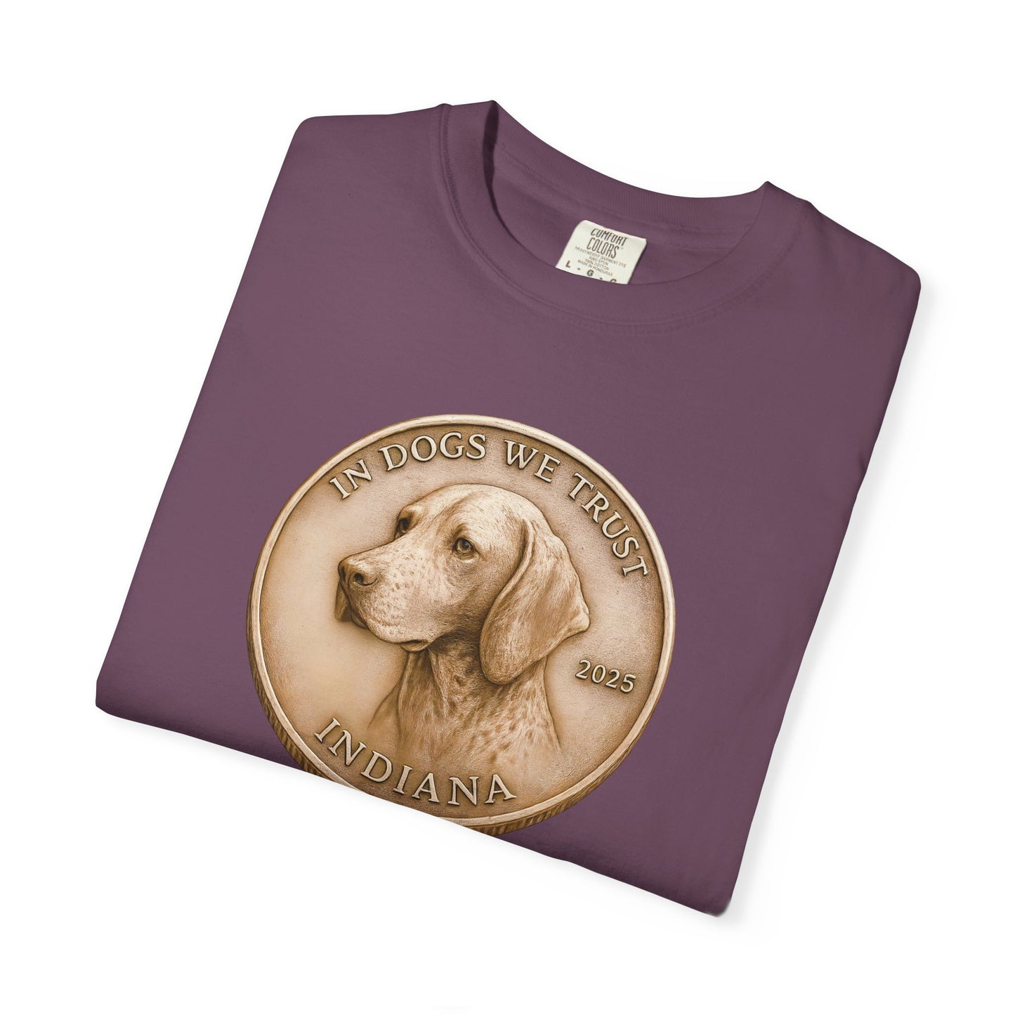Indiana State Coin T-Shirt Collection - Proud Dog Breed Illustrations