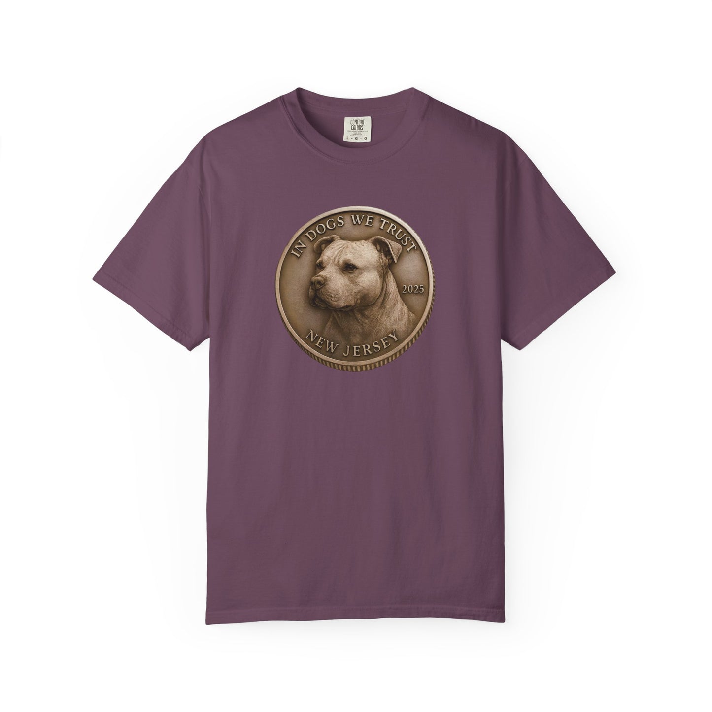 New Jersey State Coin T-Shirt Collection - Proud Dog Breed Illustrations