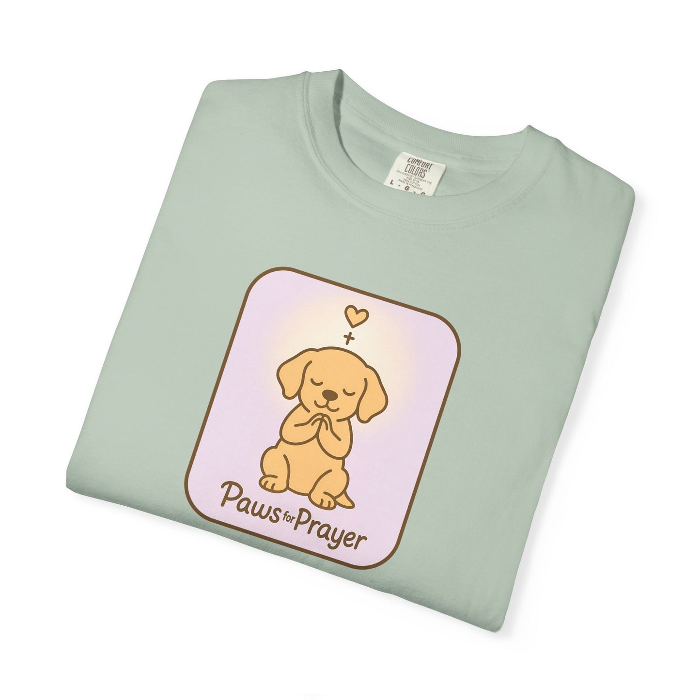 Prayerful Paws Unisex T-Shirt, Dog Lover Gift, Cute Pet Tee, Animal Prayer Shirt, Casual Animal Tees, Gift for Dog Owners