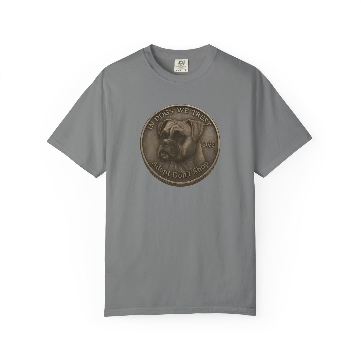 Adopt Don't Shop State Coin T-Shirt Collection - Proud Dog Breed Illustrations