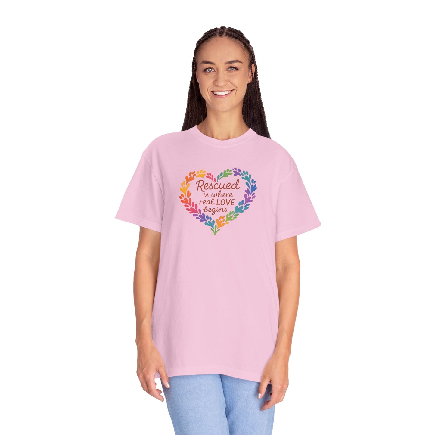 Heartwarming Rescue T-Shirt for Animal Lovers, Gift for Pet Owners, Adoption Day, Love Your Pet, Eco-Friendly Apparel