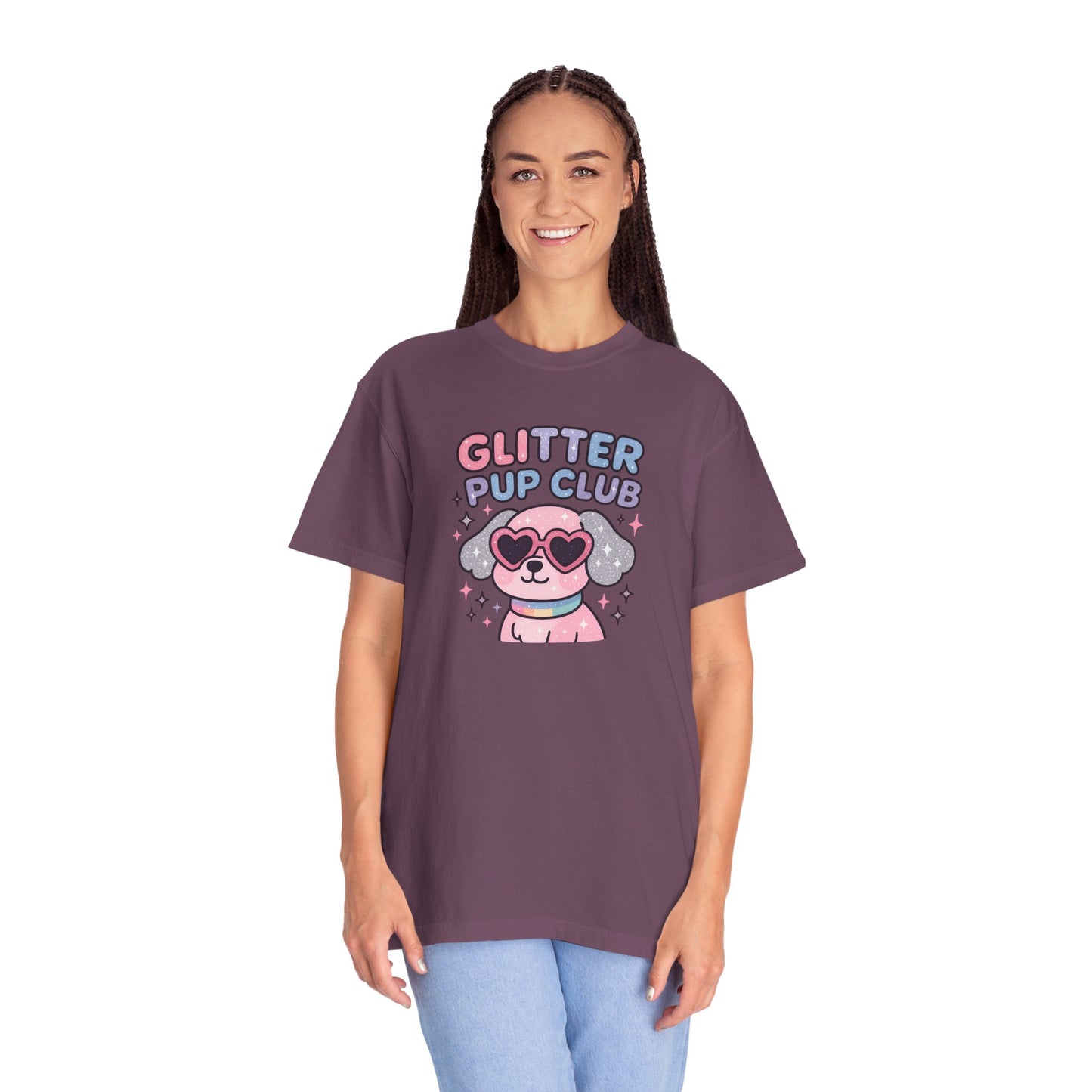 Glitter Pup Club Unisex T-Shirt, Cute Dog Tee, Pet Lovers Gift, Fun Casual Wear, Animal Lover Shirt, Summer Essentials
