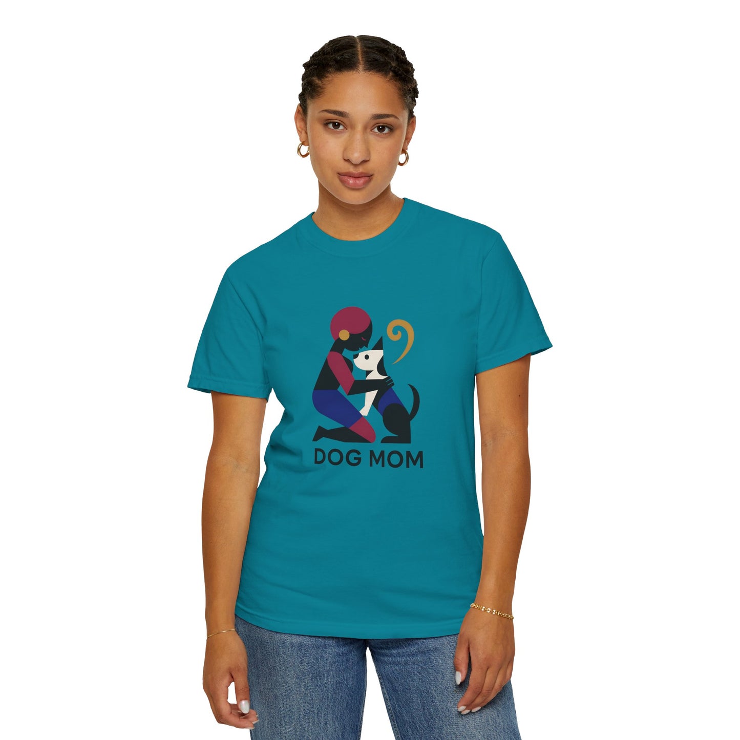 Dog Mom Unisex Garment-Dyed T-Shirt – Perfect Gift for Pet Lovers