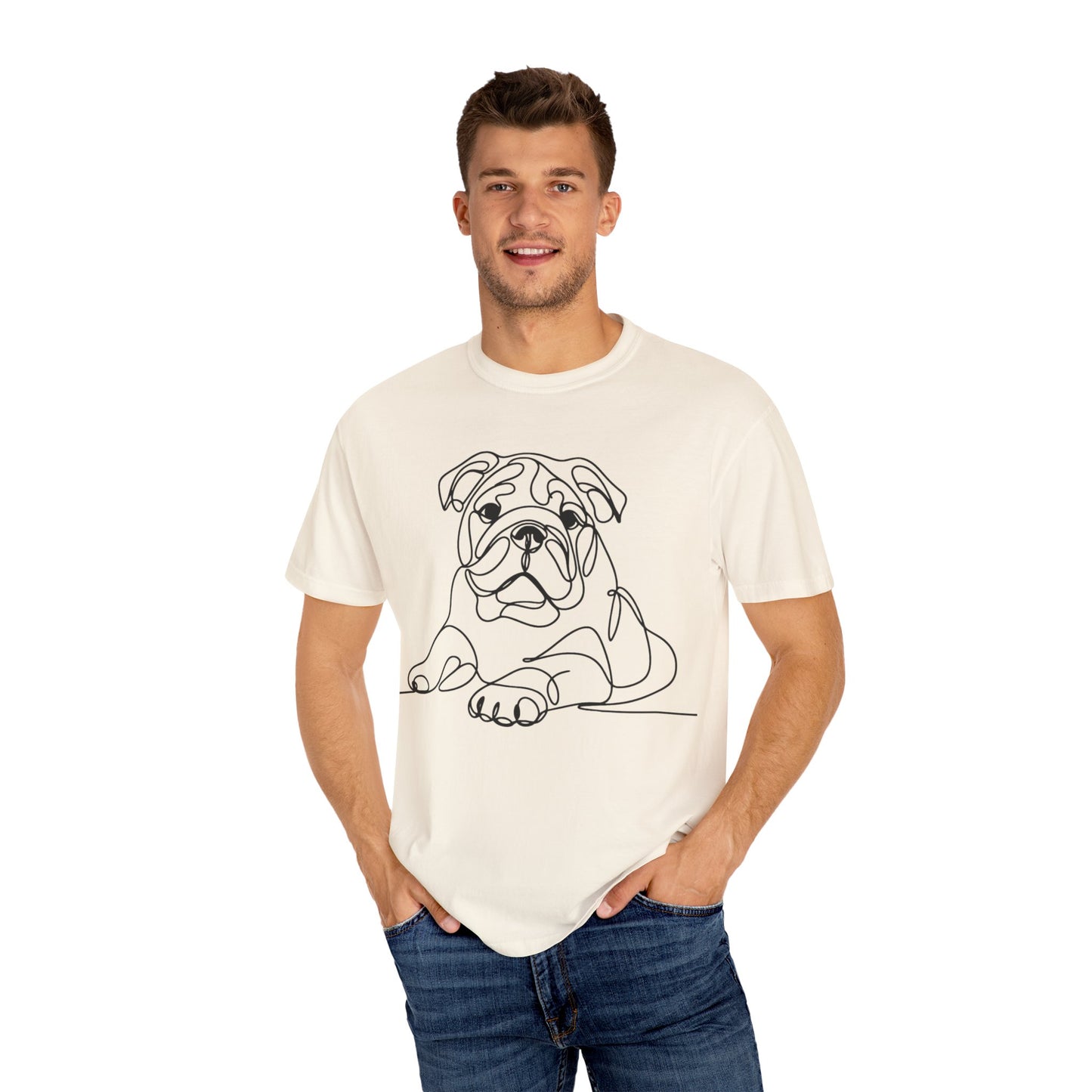 Bulldog Line Art Unisex T-Shirt - Perfect for Dog Lovers & Casual Days
