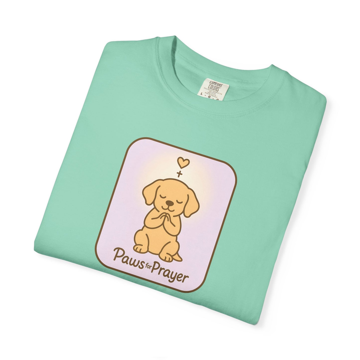 Prayerful Paws Unisex T-Shirt, Dog Lover Gift, Cute Pet Tee, Animal Prayer Shirt, Casual Animal Tees, Gift for Dog Owners