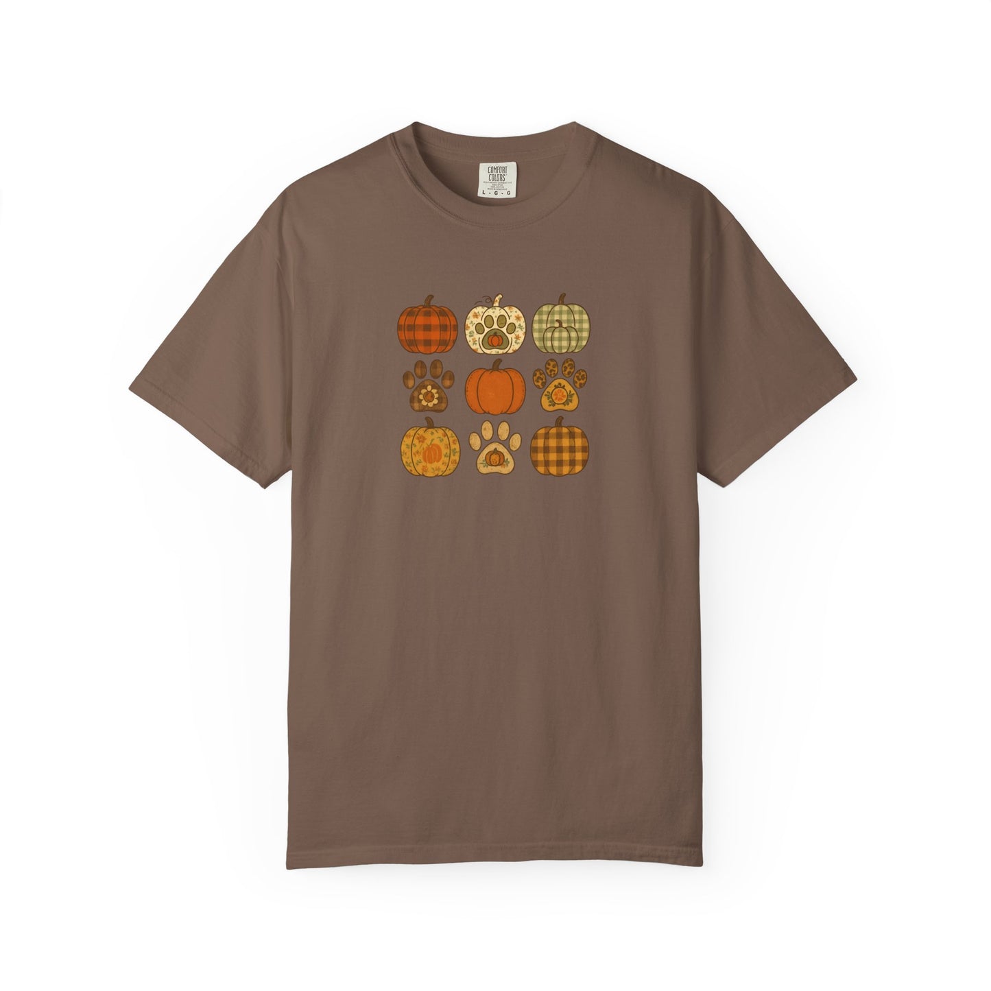 Fall Pumpkin Paw Print T-Shirt