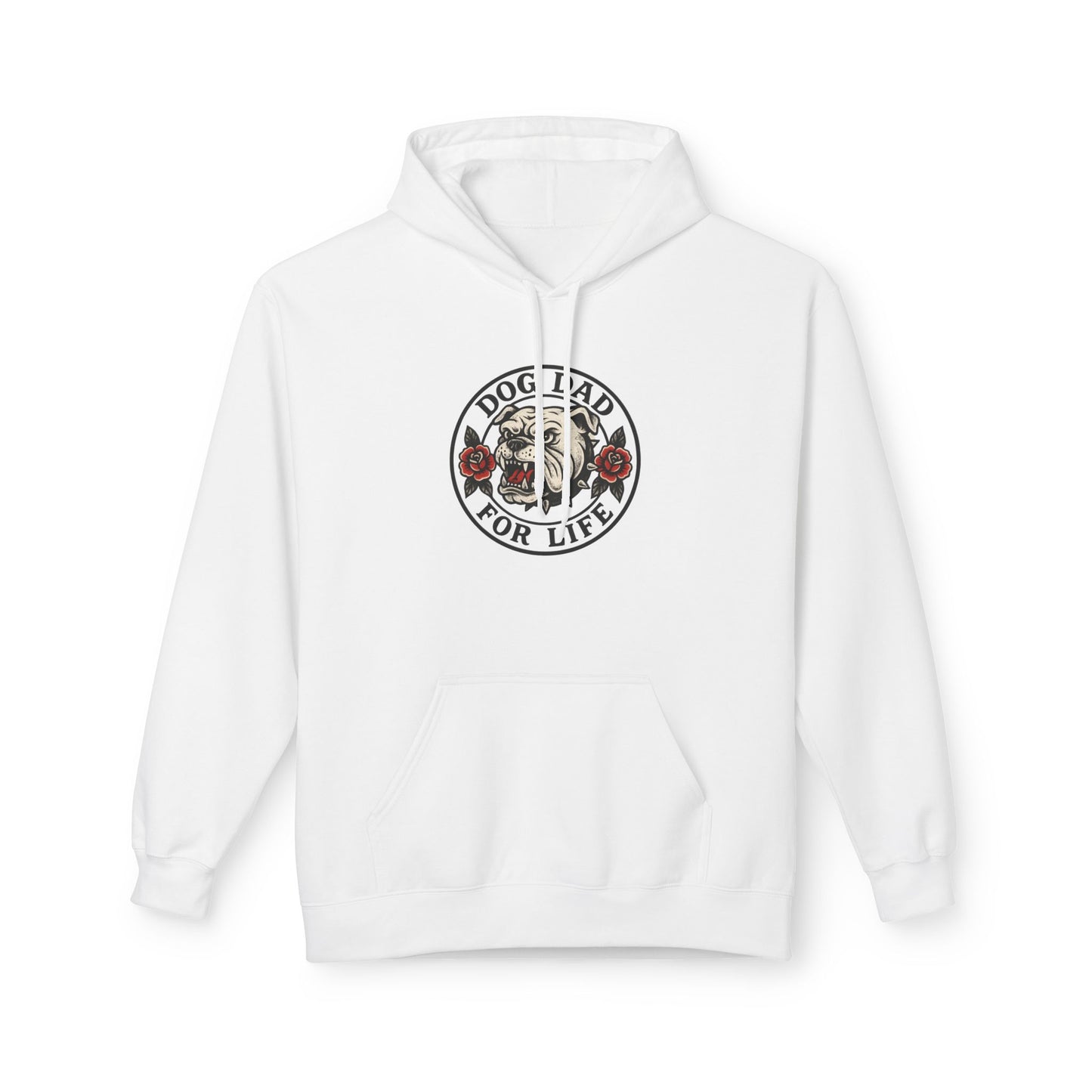Dog Dad Fleece Hoodie, Unisex Softstyle Hooded Sweatshirt, Perfect Gift for Dog Lovers, Comfortable and Stylish
