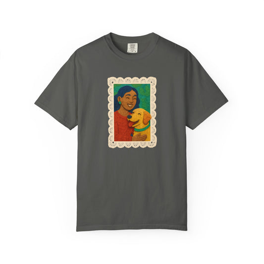 Dog Mom T-shirt - Unisex Garment-Dyed Tee for Dog Lovers