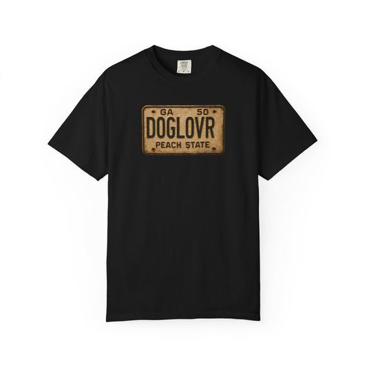 Vintage Georgia DOGLOVR State License Plate T-Shirt