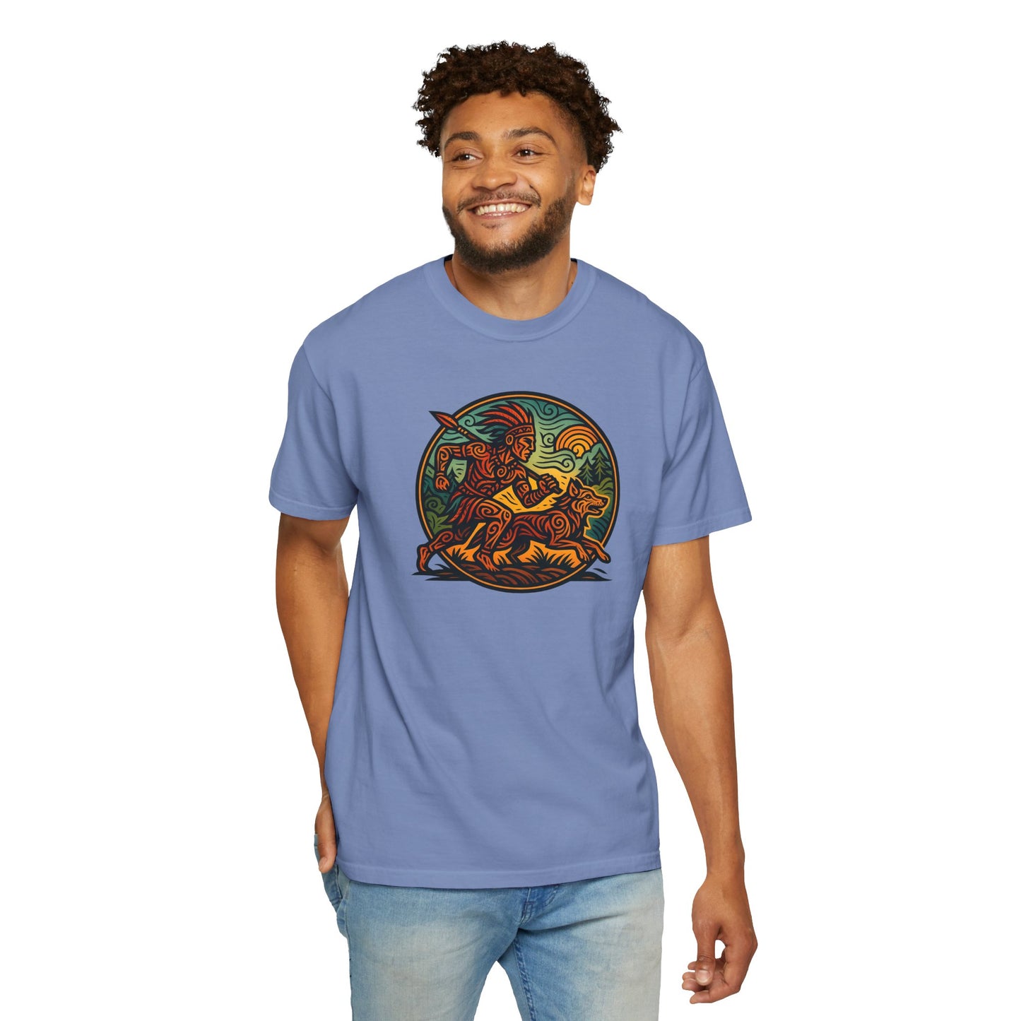 Vintage-Inspired Garment-Dyed T-Shirt, Artistic Tee for Nature Lovers, Perfect Gift for Birthdays, Casual Outings, Eco-Friendly Fashion