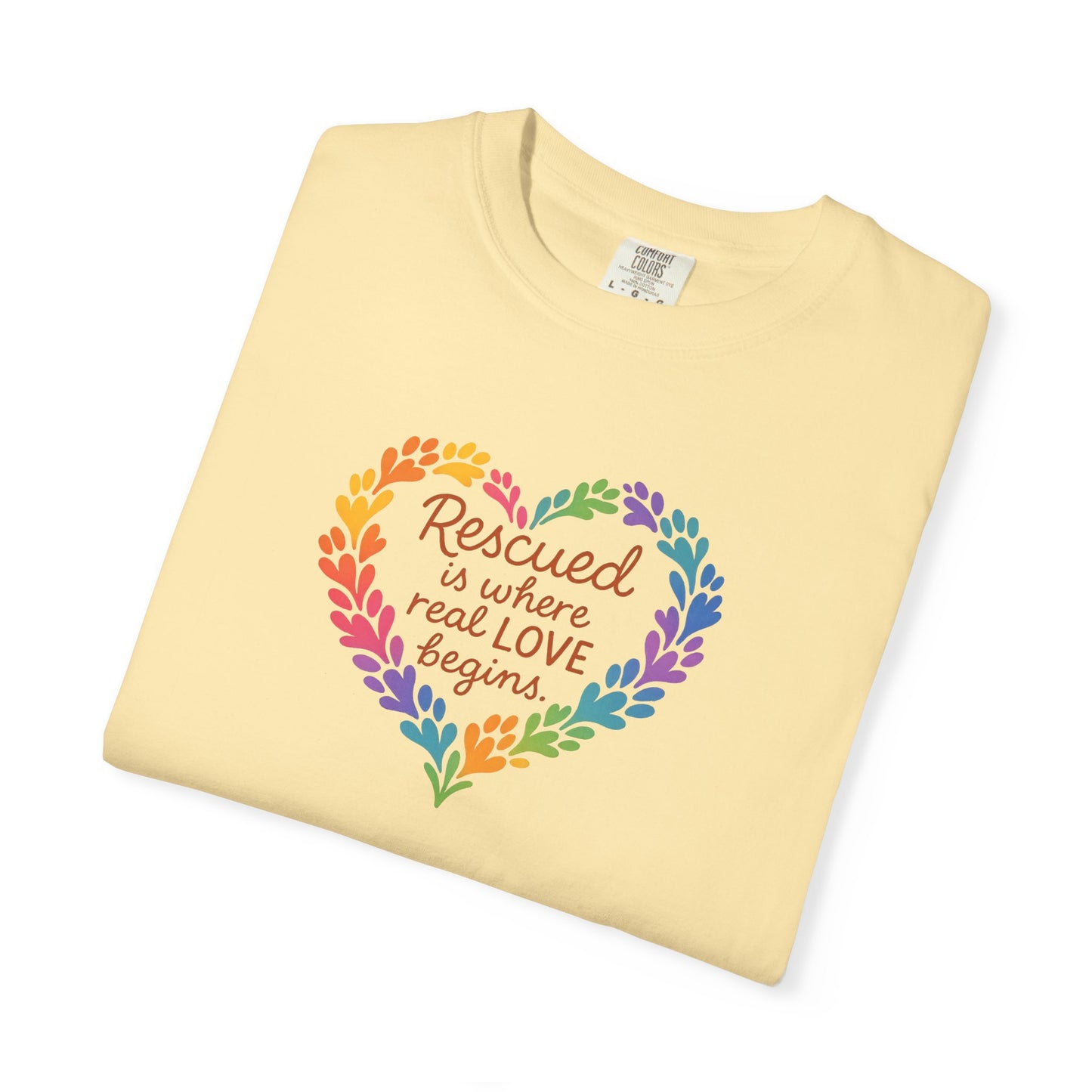 Heartwarming Rescue T-Shirt for Animal Lovers, Gift for Pet Owners, Adoption Day, Love Your Pet, Eco-Friendly Apparel