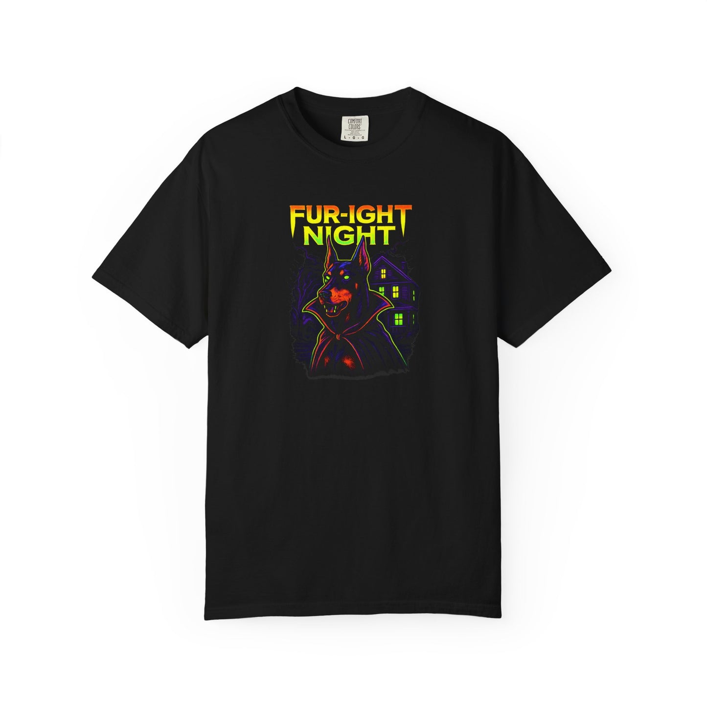 Spooky Graphic T-Shirt, Halloween Tee, Unisex Casual Wear, FUR-IGHT N'IGHT Shirt, Fall Festivities Apparel, Gift for Halloween Lovers
