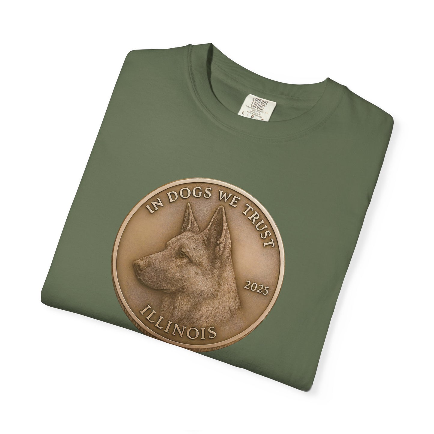 Illinois State Coin T-Shirt Collection - Proud Dog Breed Illustrations