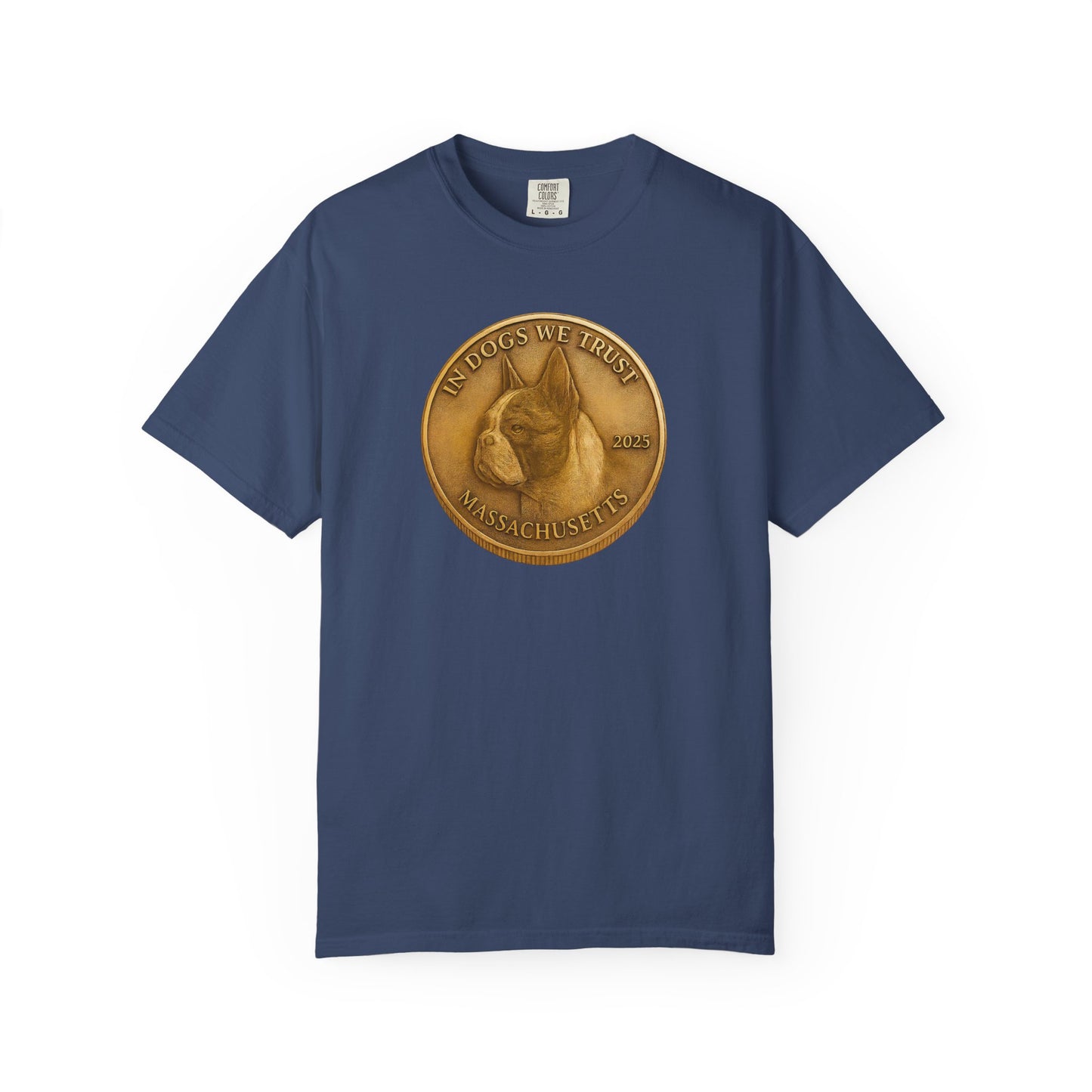 Massachusetts State Coin T-Shirt Collection - Proud Dog Breed Illustrations