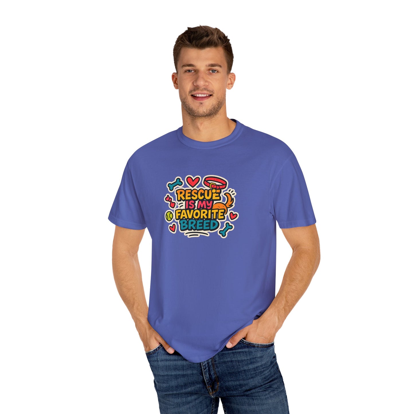 Rescue Is My Favorite Breed T-Shirt, Dog Lover Shirt, Pet Adoption Tee, Animal Rescue Apparel, Gift for Dog Owners