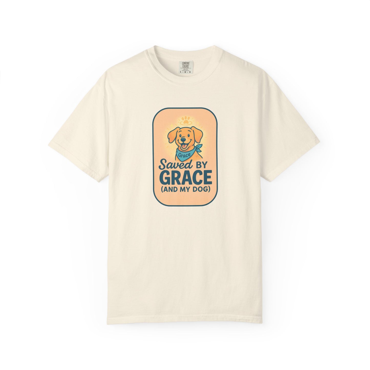 Dog Lover's Saved by Grace T-Shirt, Pet Lover Gift, Casual Tee, Birthday, Dog Adoption, Unisex Fashion, Cute Animal Shirt