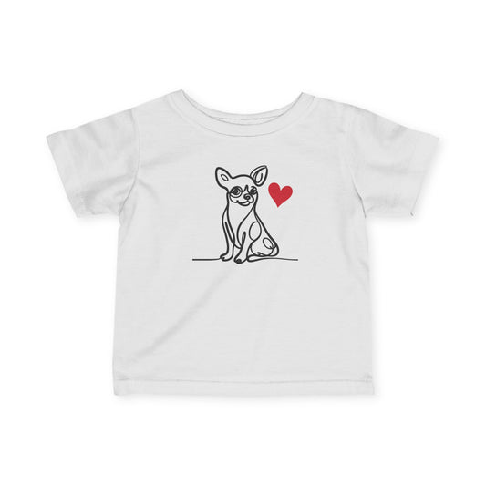 Chihuahua Love Infant Tee - Adorable Short Sleeve Shirt for Baby