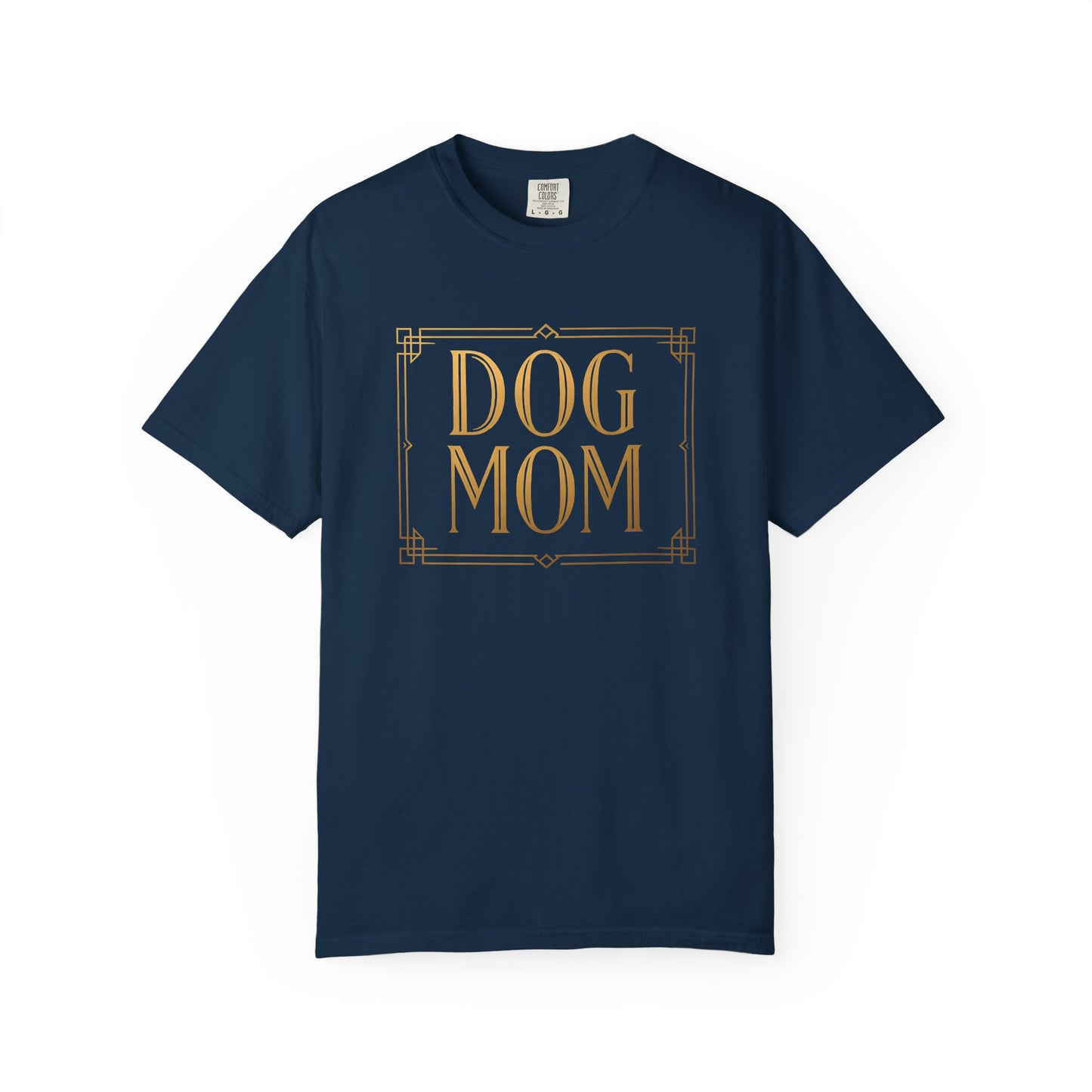 Dog Mom Garment-Dyed Unisex T-Shirt, Pet Lover Gift, Dog Owner Apparel, Casual Wear for Dog Moms, Birthday or Mother's Day Gift