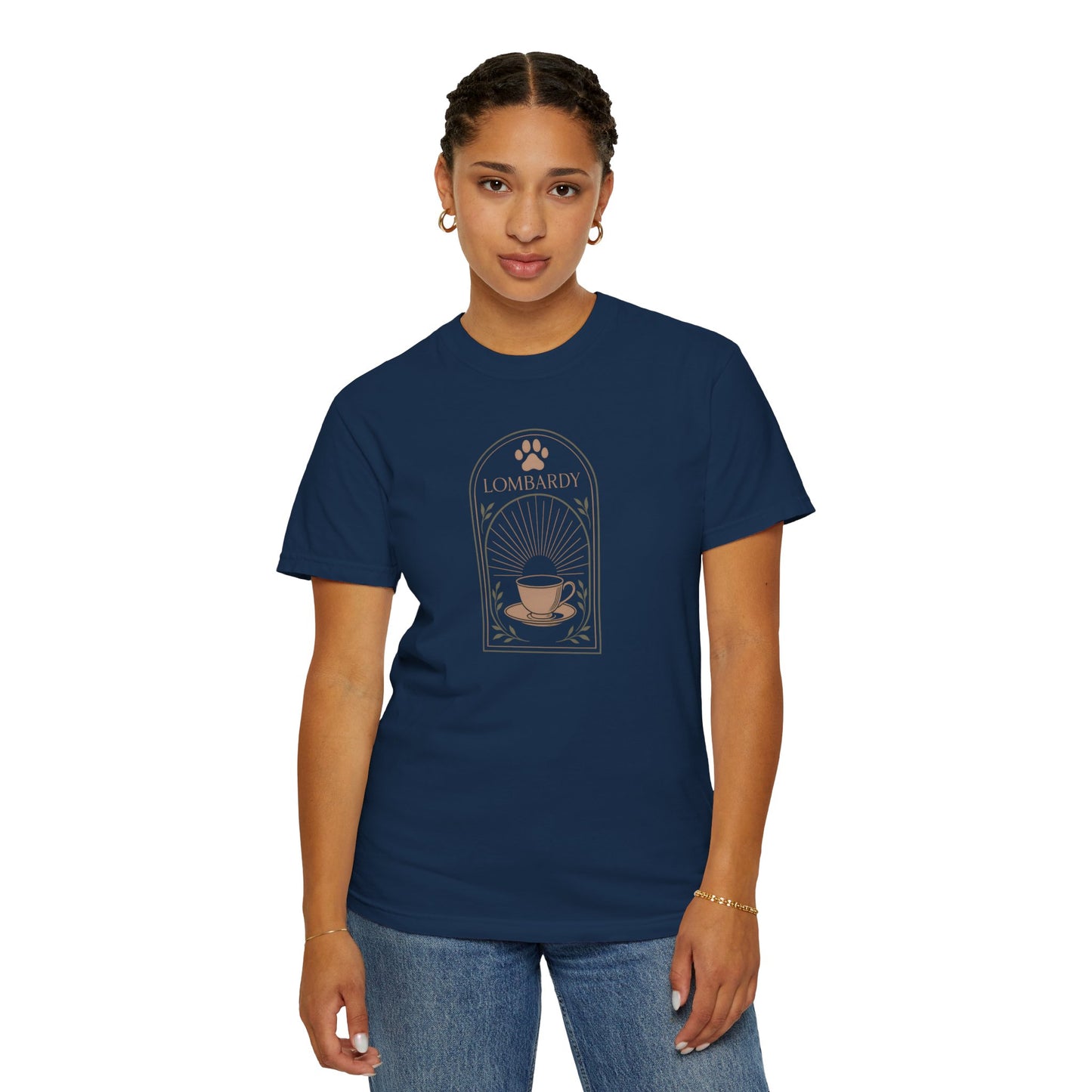 Coffee and Dog Lover's Art Deco T-shirt