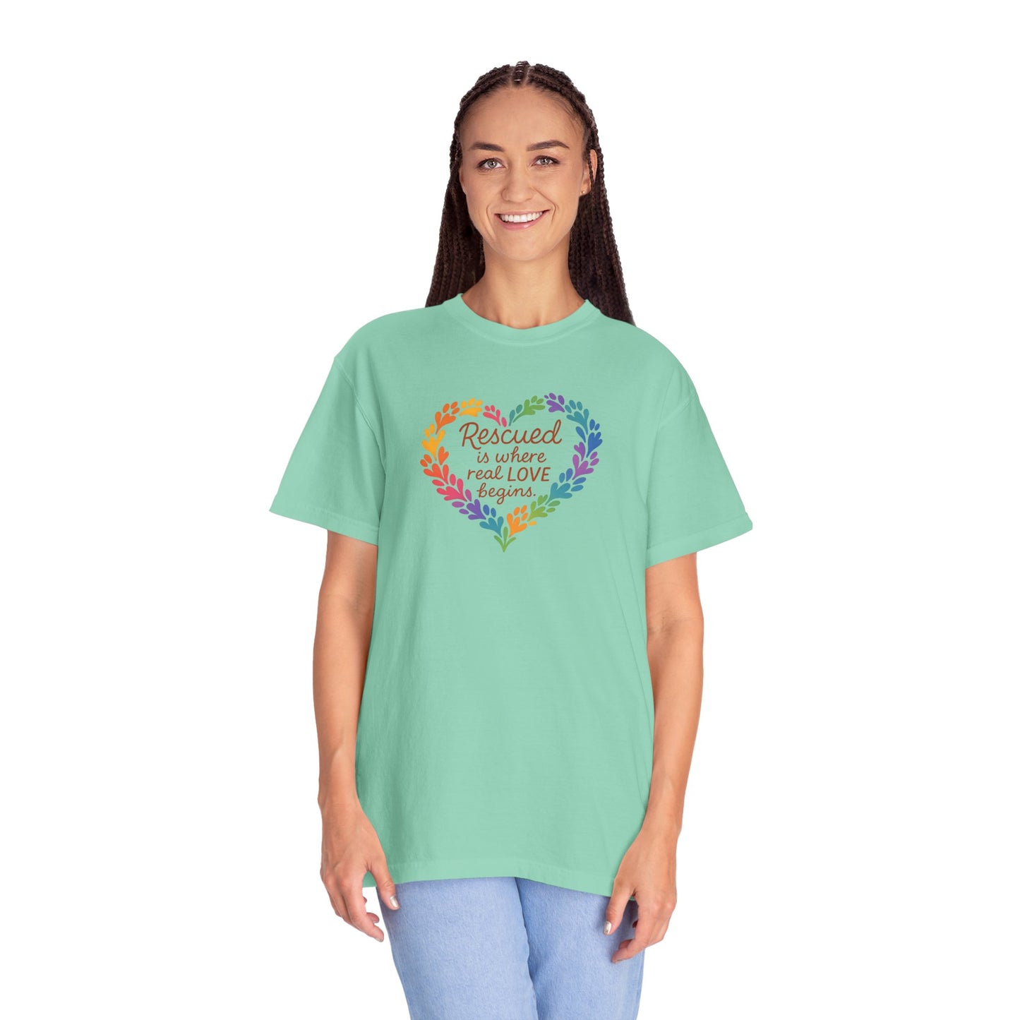 Heartwarming Rescue T-Shirt for Animal Lovers, Gift for Pet Owners, Adoption Day, Love Your Pet, Eco-Friendly Apparel