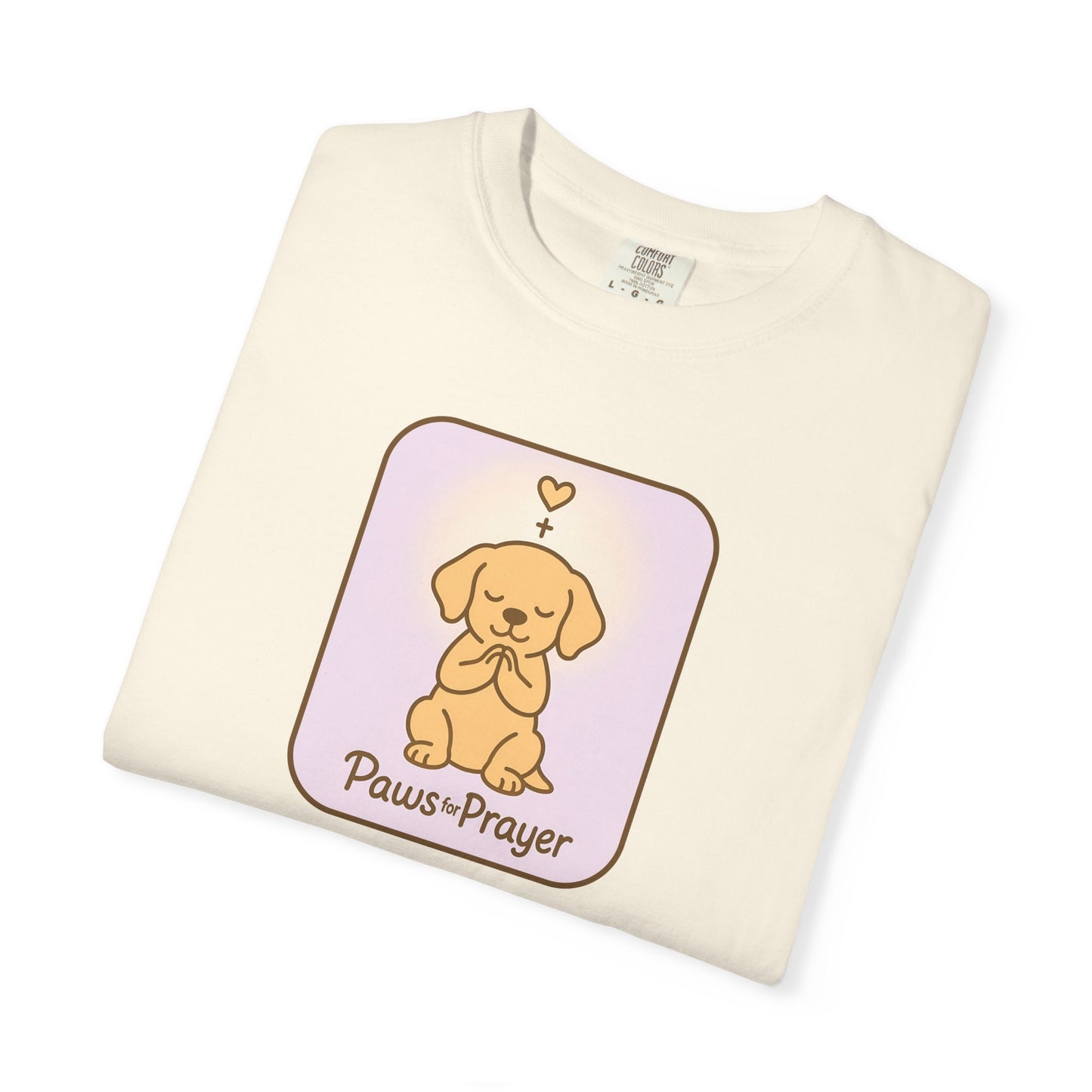 Prayerful Paws Unisex T-Shirt, Dog Lover Gift, Cute Pet Tee, Animal Prayer Shirt, Casual Animal Tees, Gift for Dog Owners