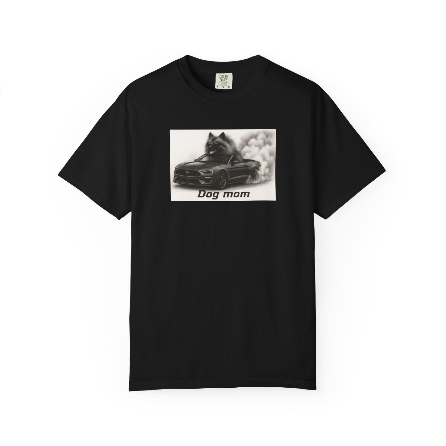 Dog Mom - Keeshond - “Cool Dogs in Cool Cars” T-Shirt Collection