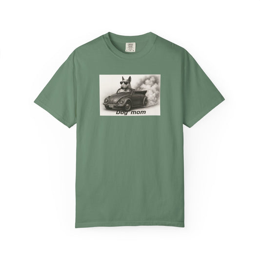 Dog Mom - Bull Terrier - “Cool Dogs in Cool Cars” T-Shirt Collection