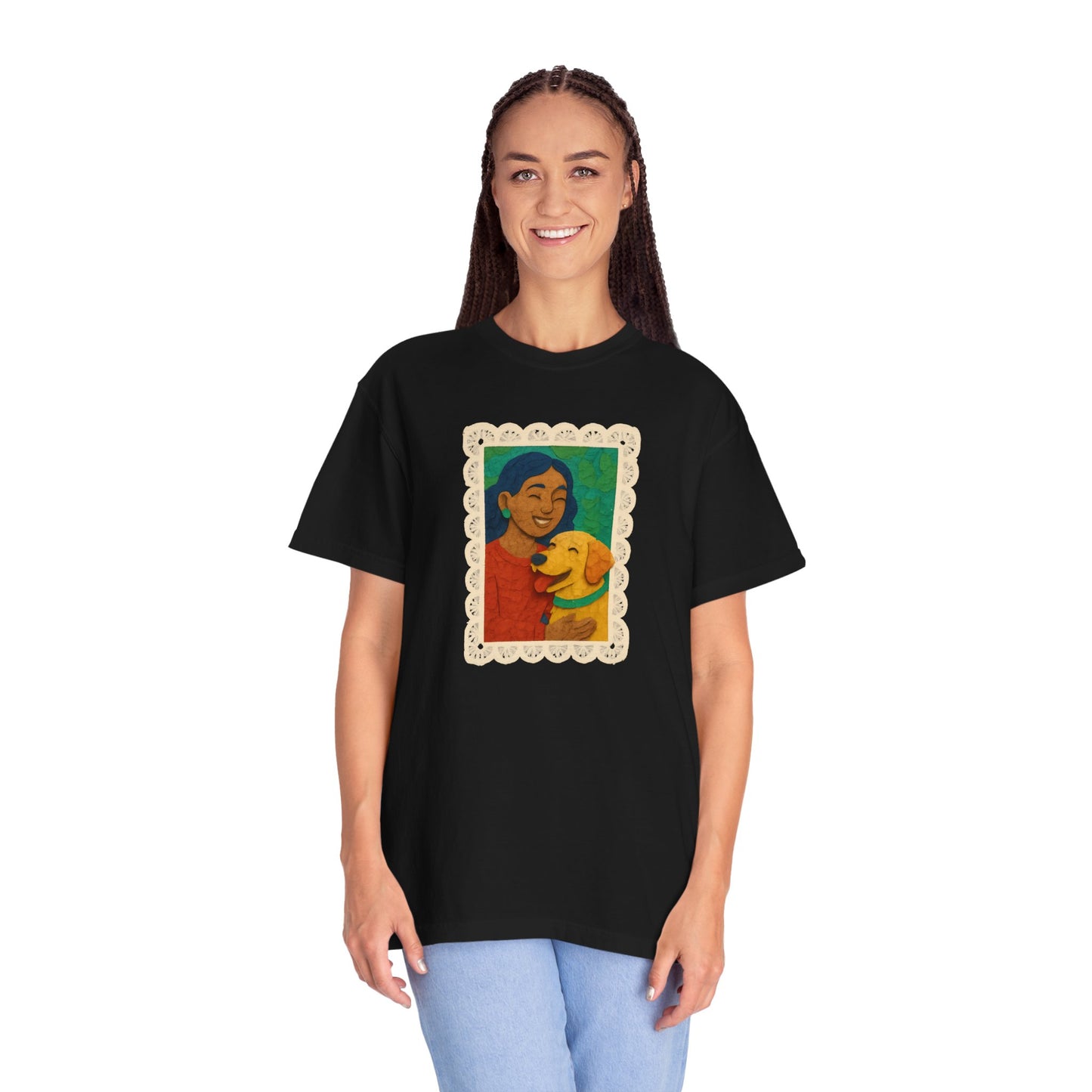 Dog Mom T-shirt - Unisex Garment-Dyed Tee for Dog Lovers