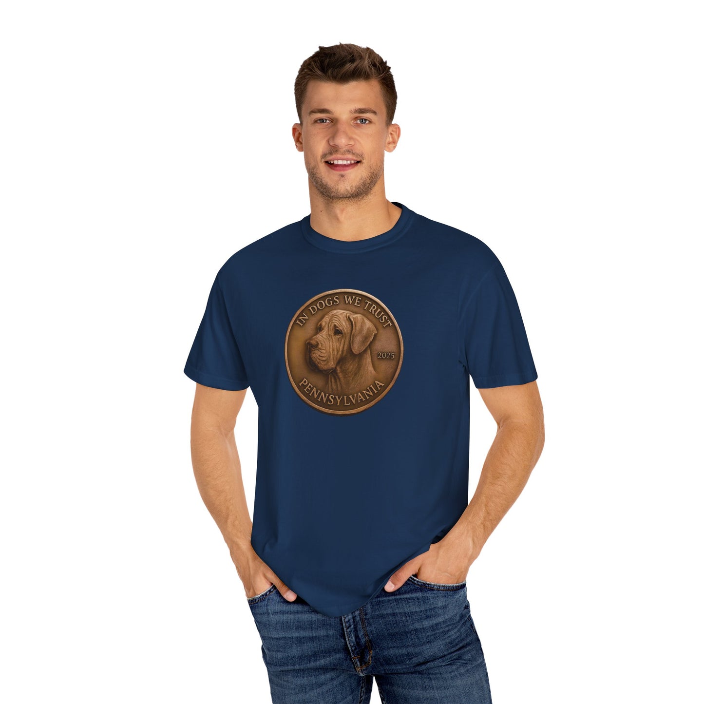 Pennsylvania State Coin T-Shirt Collection - Proud Dog Breed Illustrations